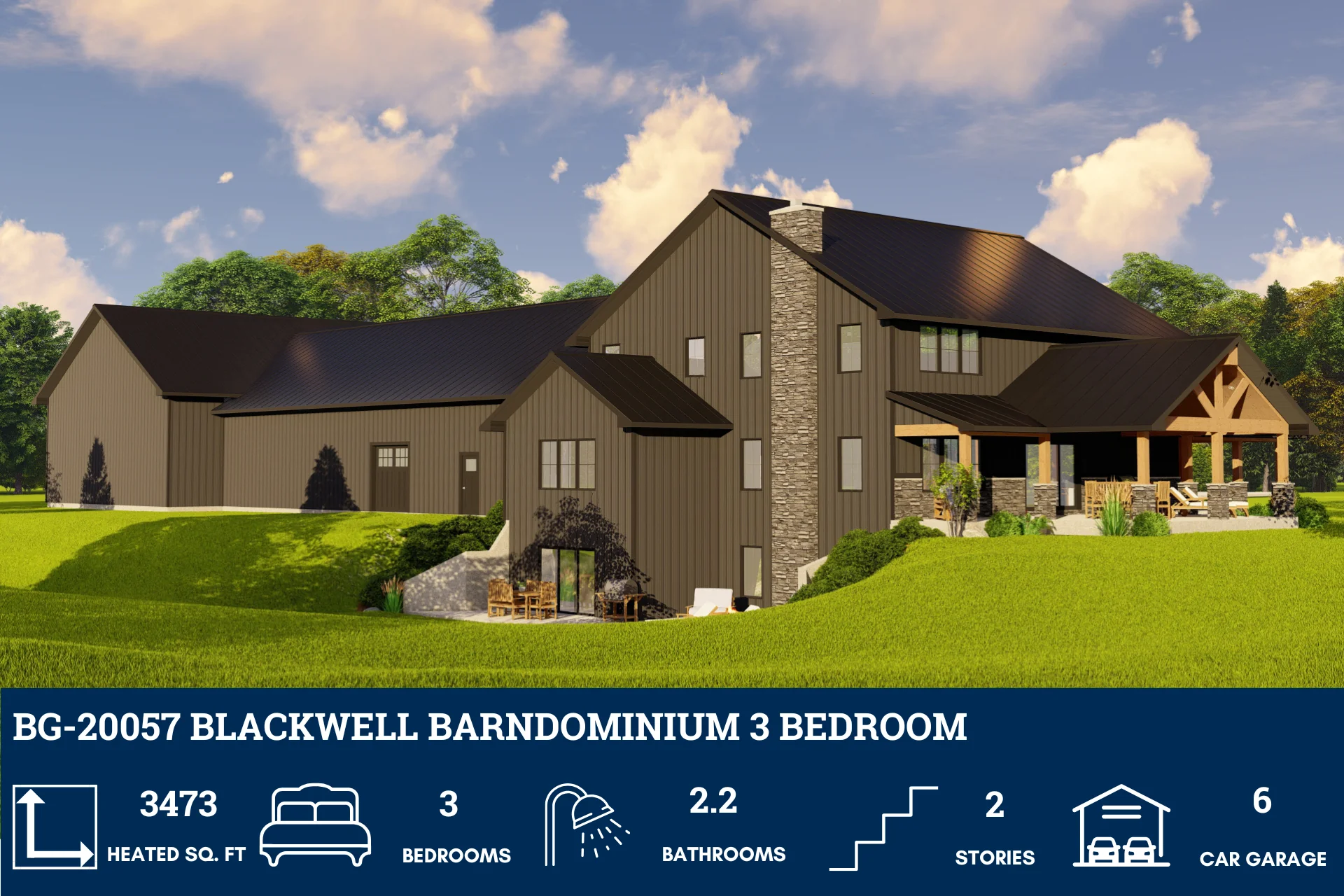 BG-20057 Blackwell Barndominium House Plan - Image 3