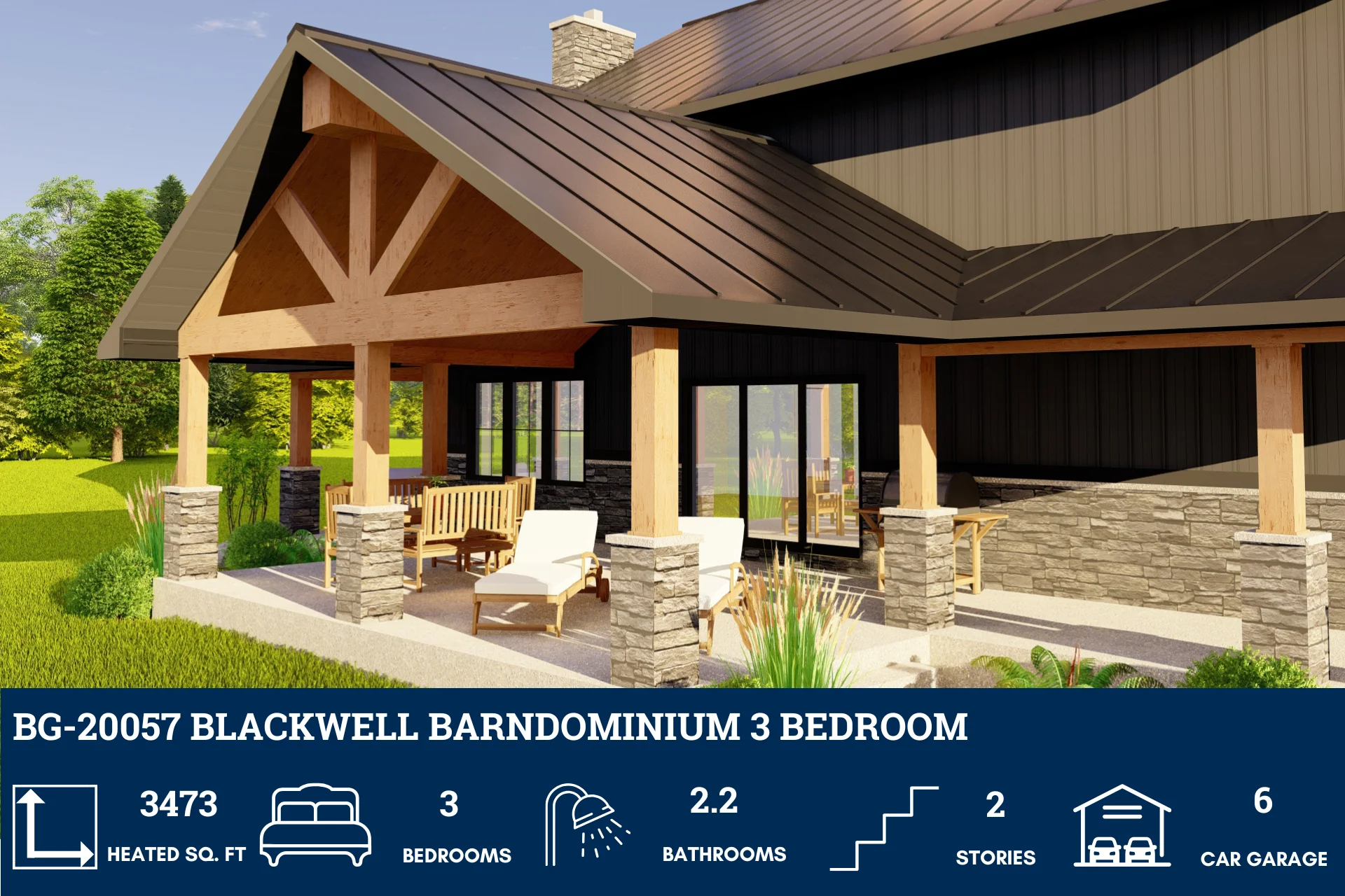 BG-20057 Blackwell Barndominium House Plan - Image 6