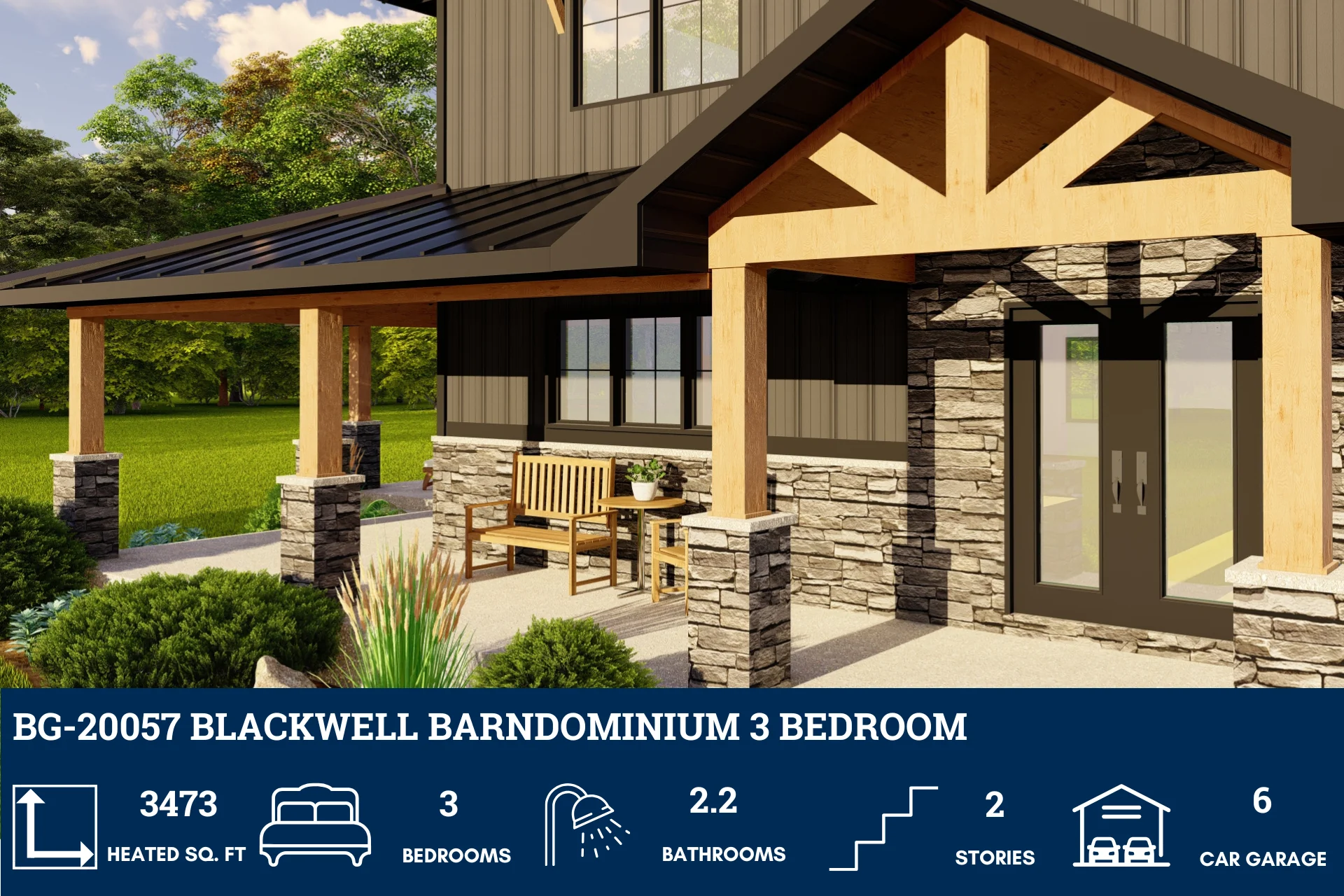 BG-20057 Blackwell Barndominium House Plan - Image 7