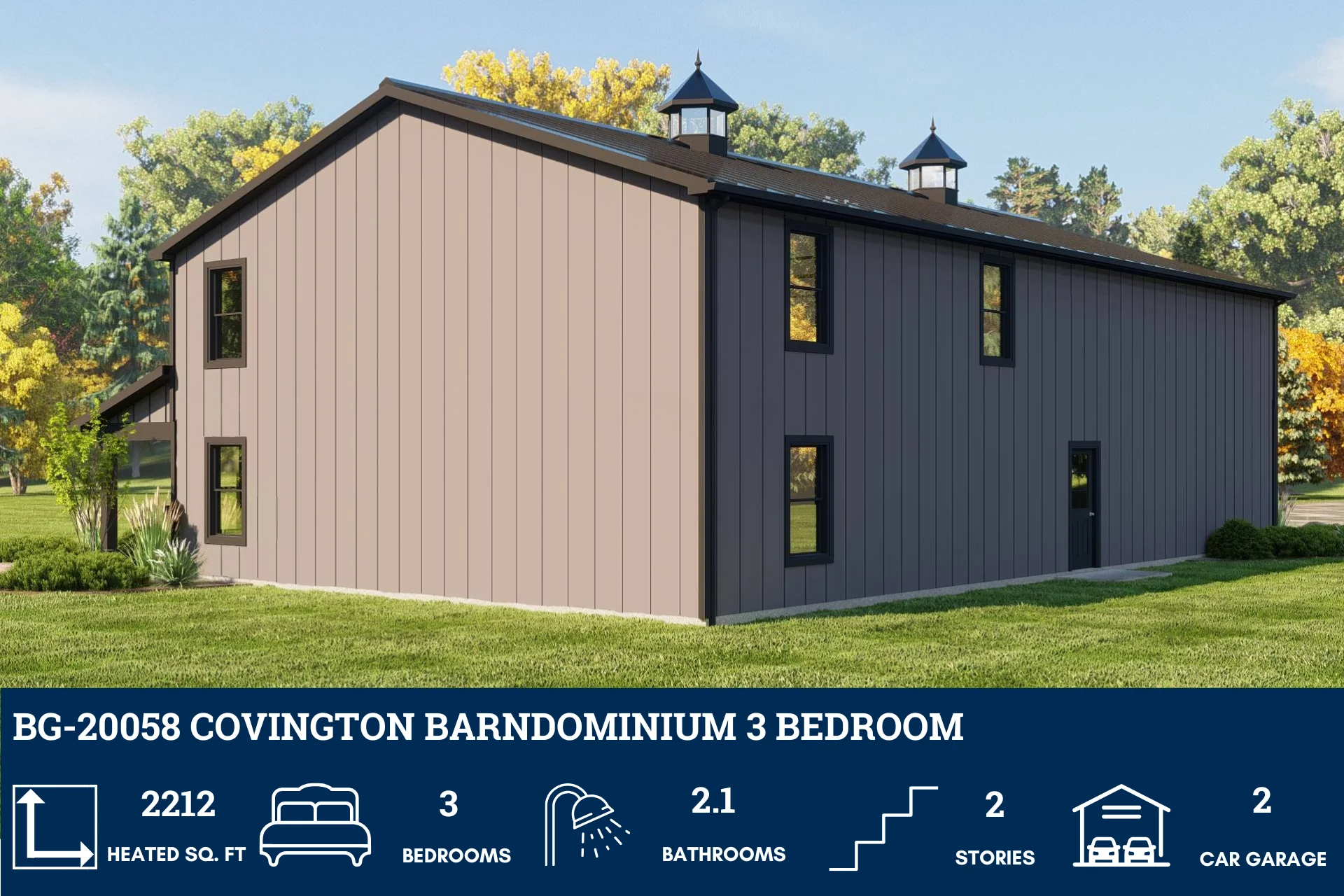 BG-20058 Covington Barndominium House Plan - Image 3