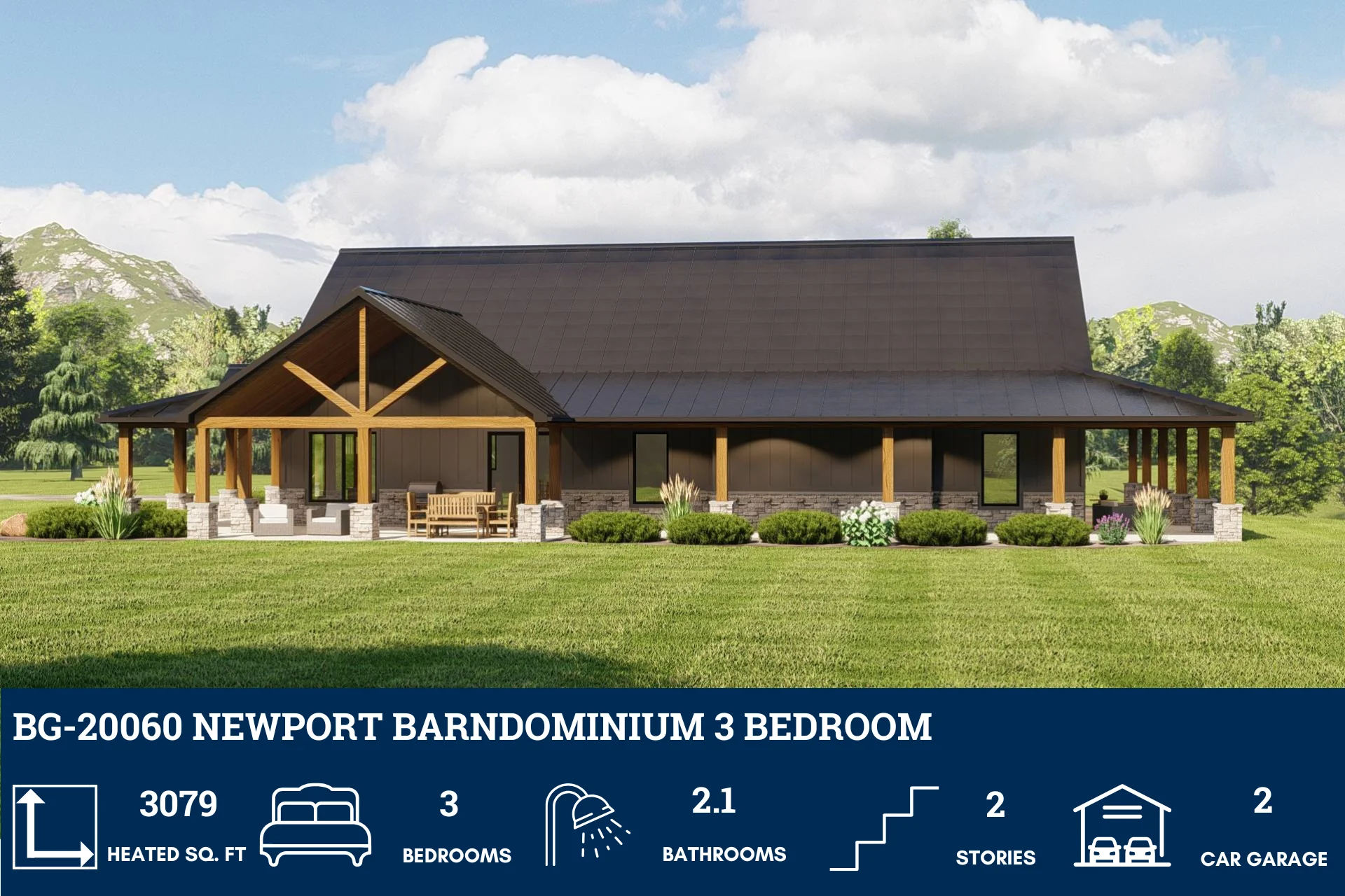 BG-20060 Newport Barndominium House Plan - Image 4