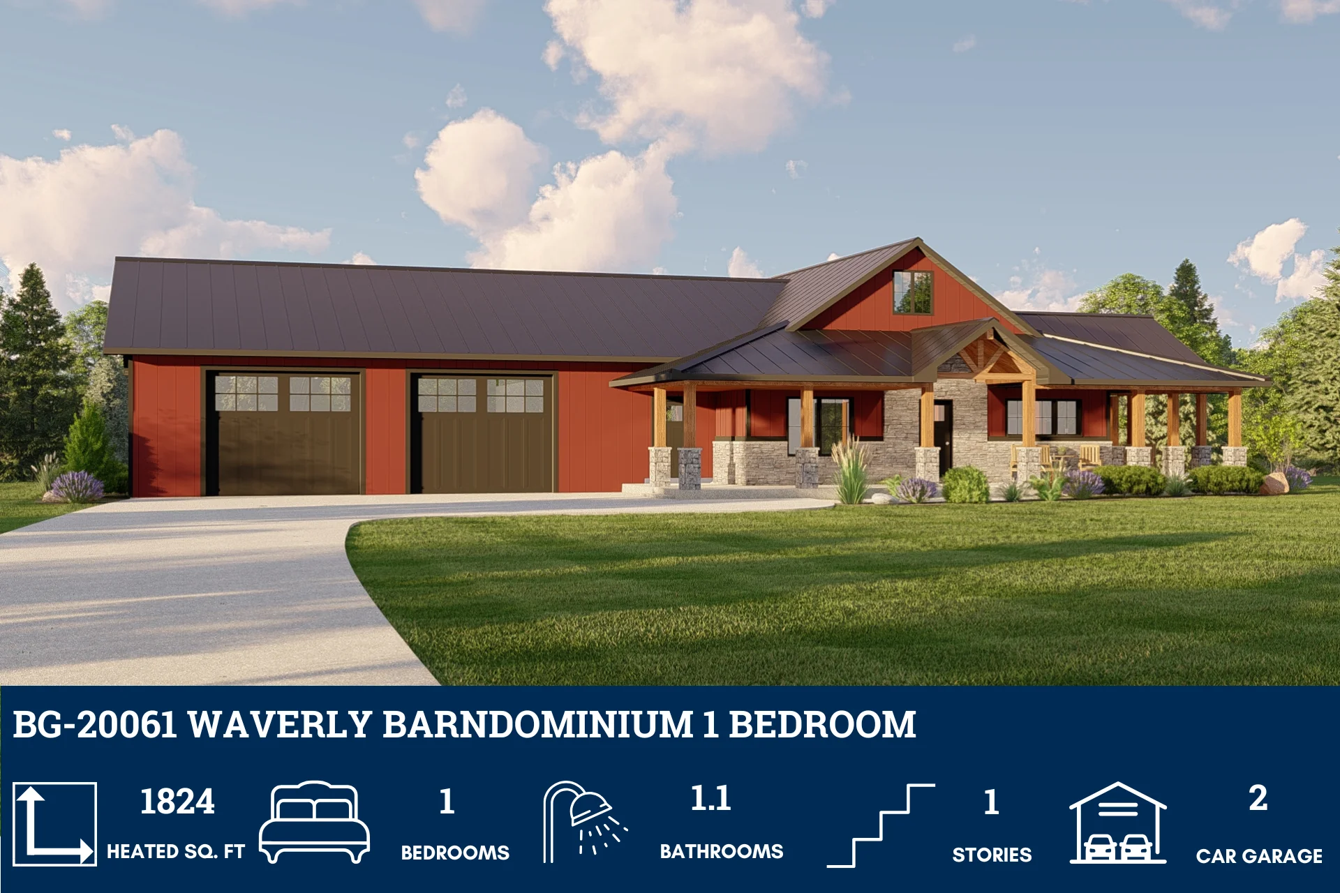 BG-20061 Waverly Barndominium House Plan - Image 2