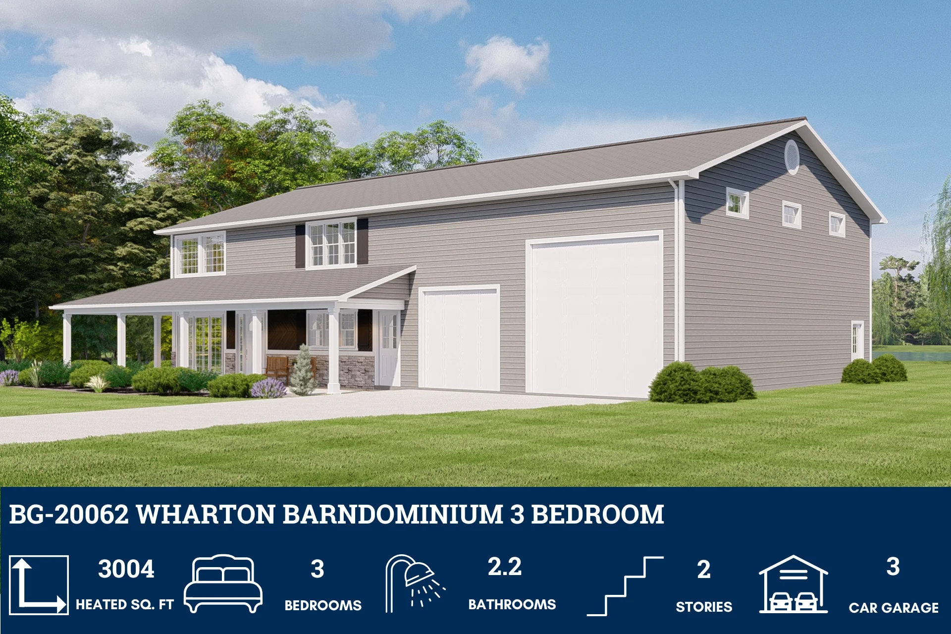 BG-20062 Wharton Barndominium House Plan - Image 2