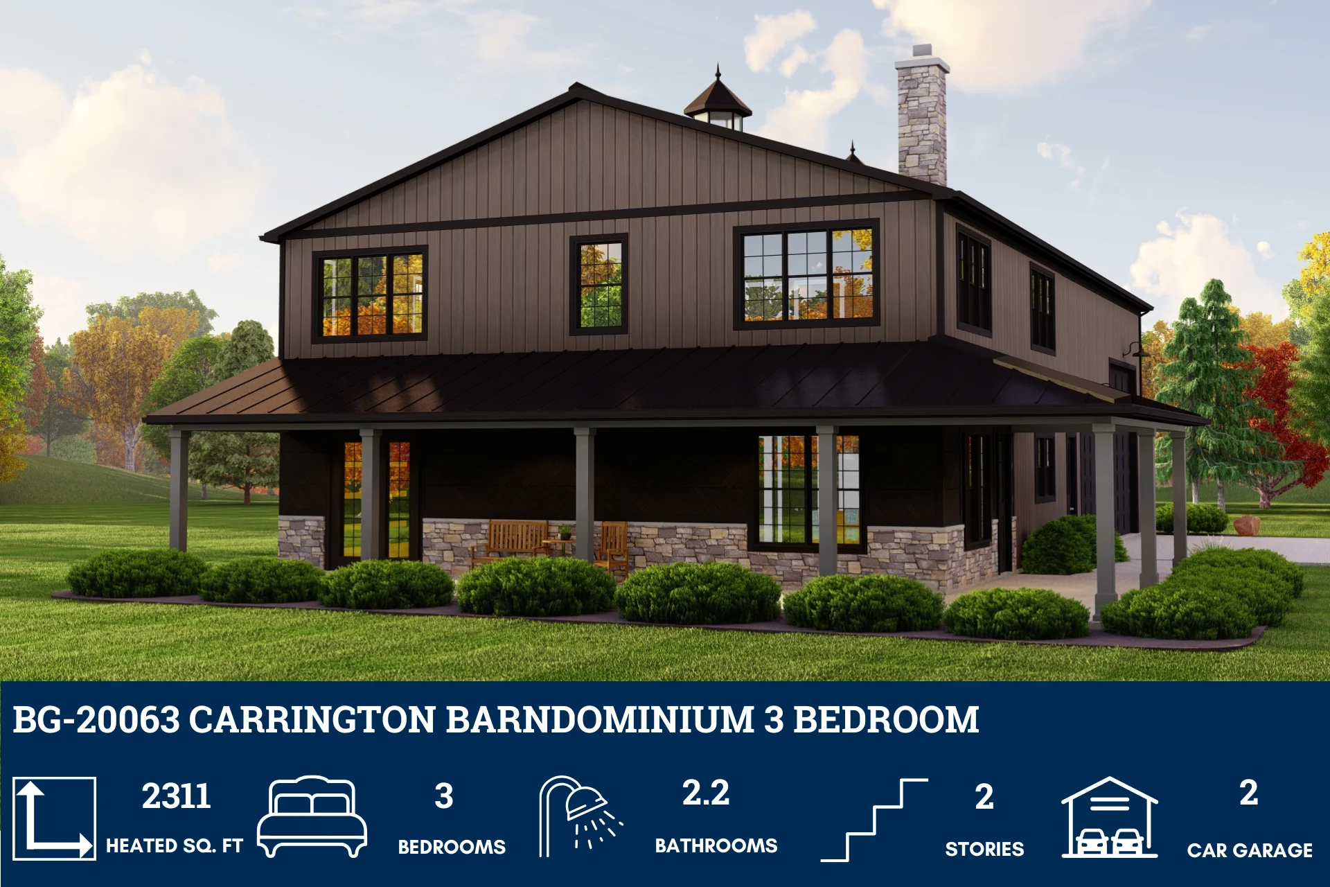BG-20063 Carrington Barndominium House Plan - Image 2