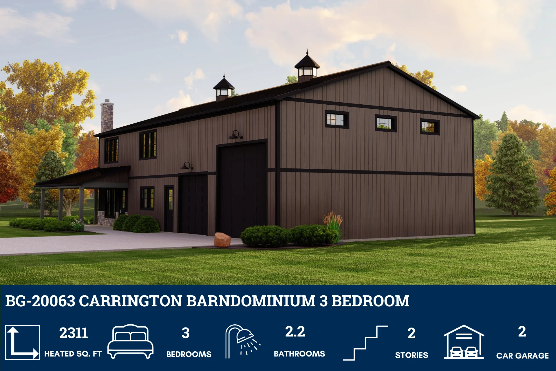 BG-20063 Carrington Barndominium House Plan - Image 4