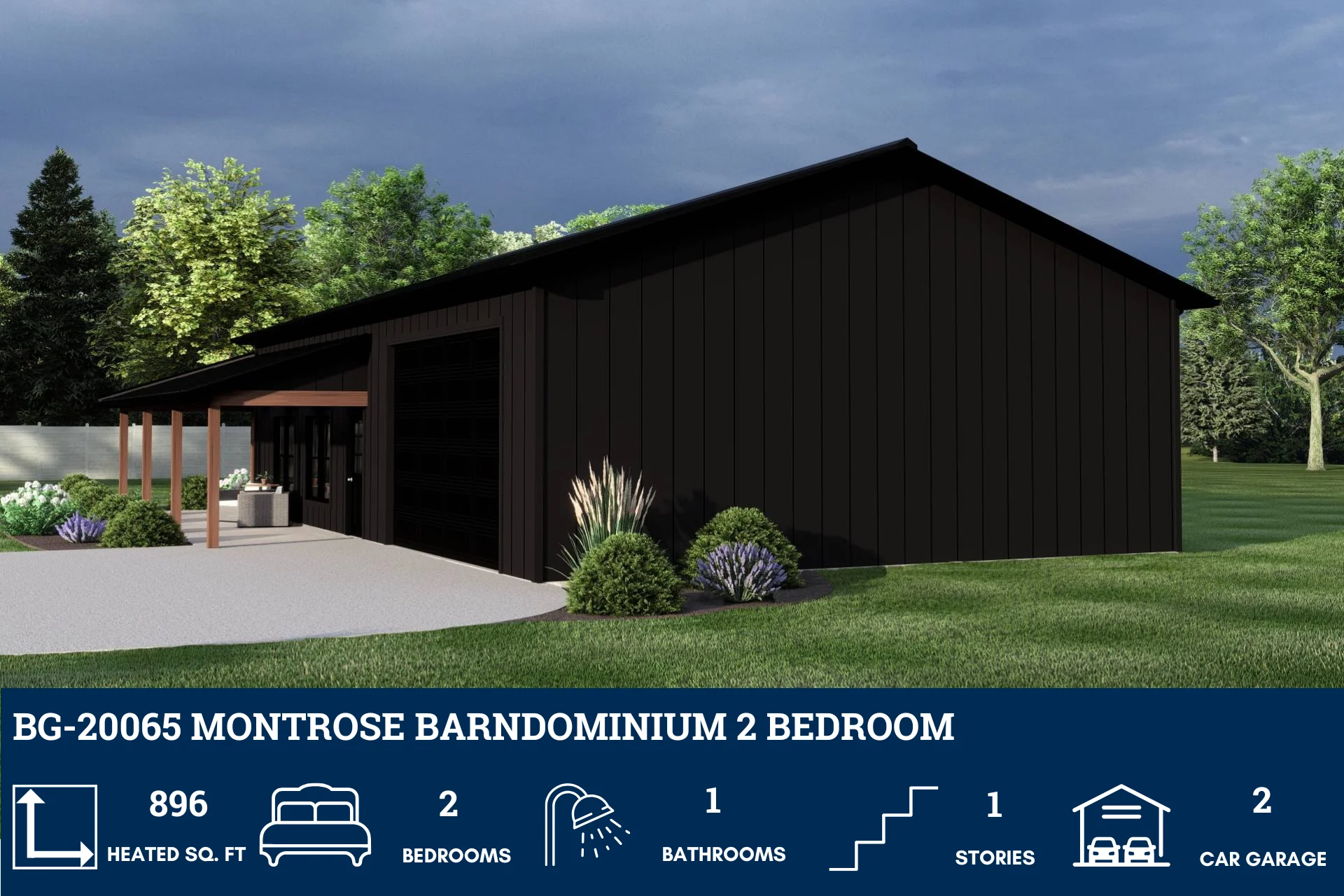 BG-20065 Montrose Barndominium House Plan - Image 2