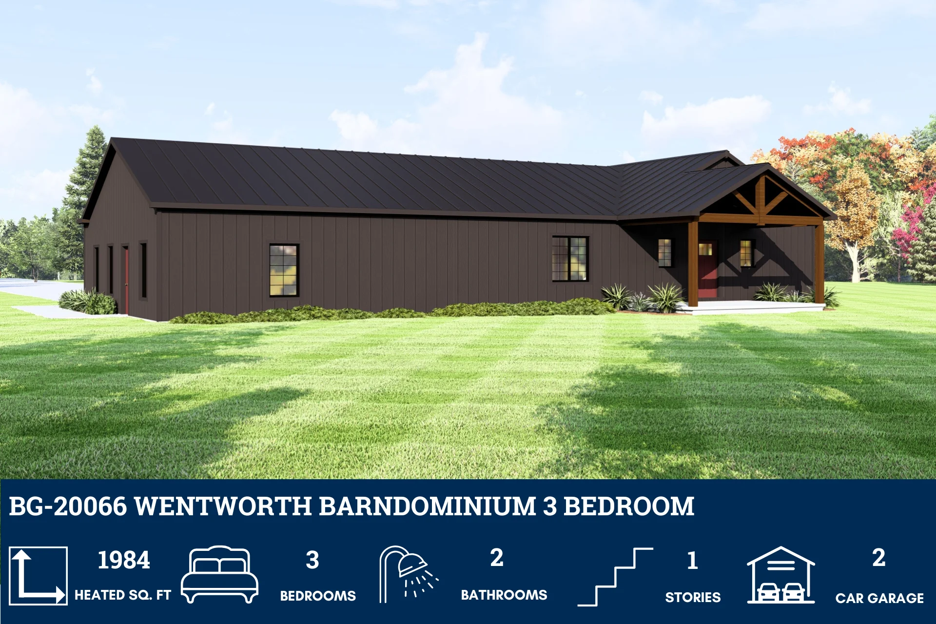 BG-20066 Wentworth Barndominium House Plan - Image 3