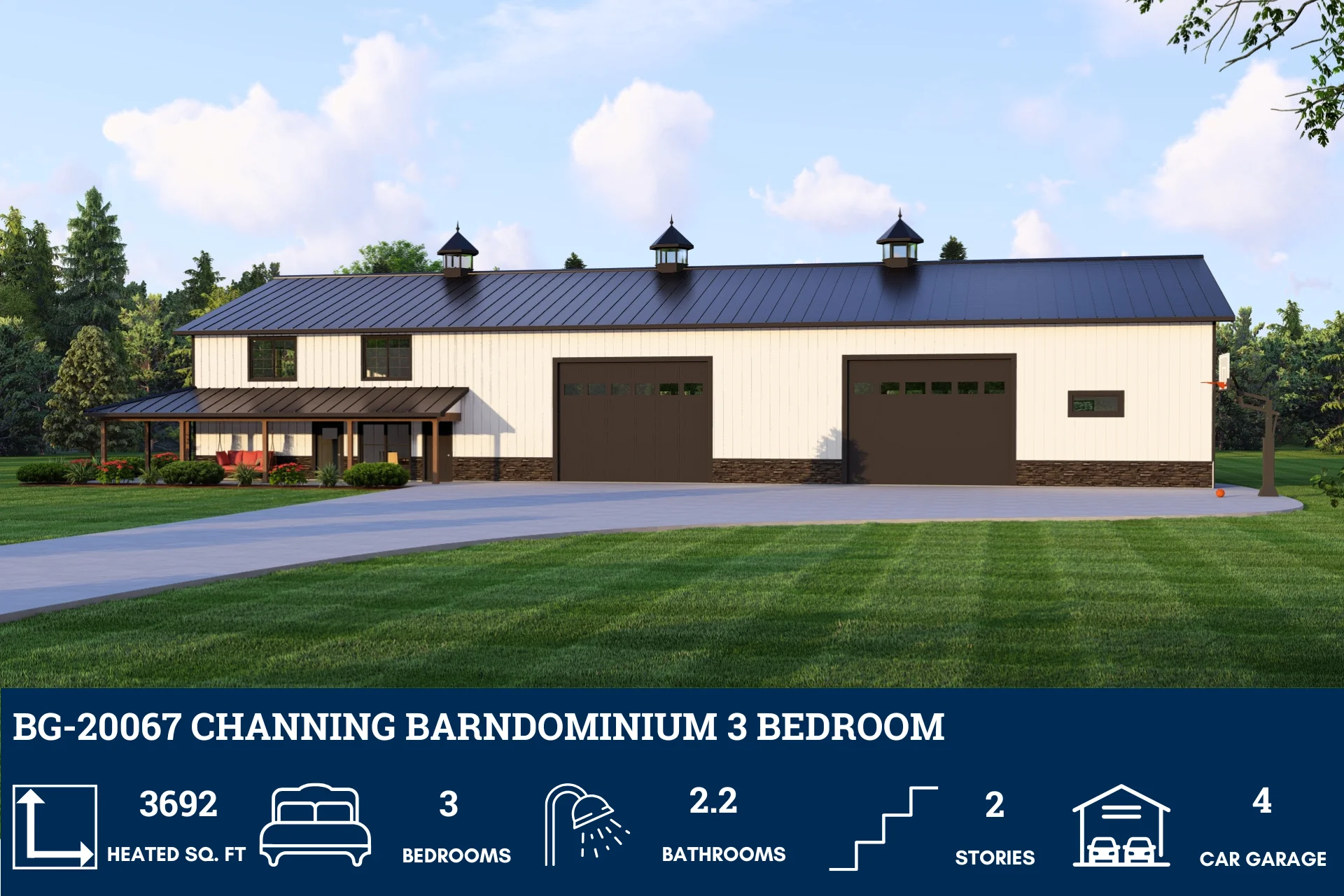 BG-20067 Channing Barndominium House Plan - Image 2