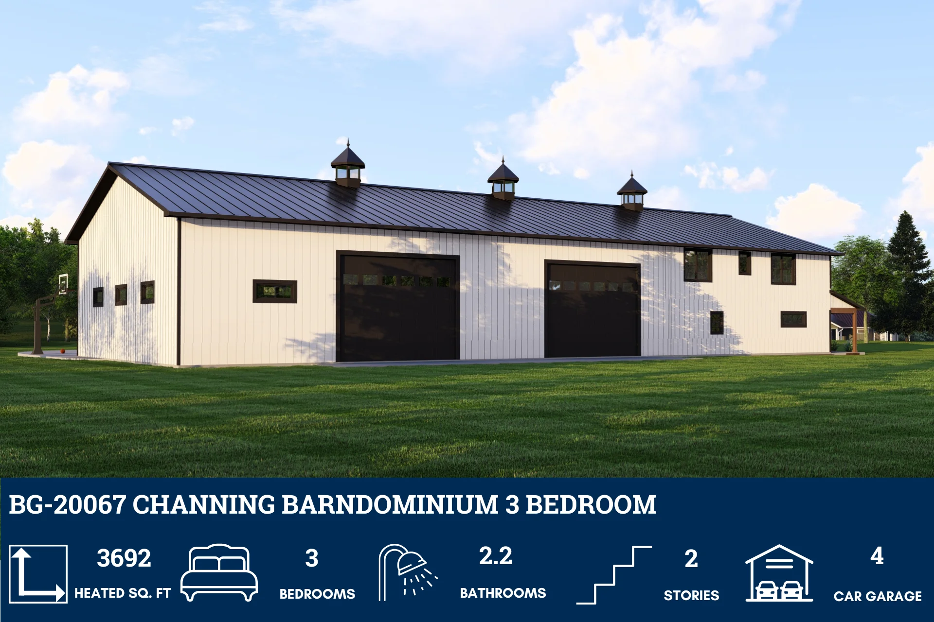 BG-20067 Channing Barndominium House Plan - Image 3