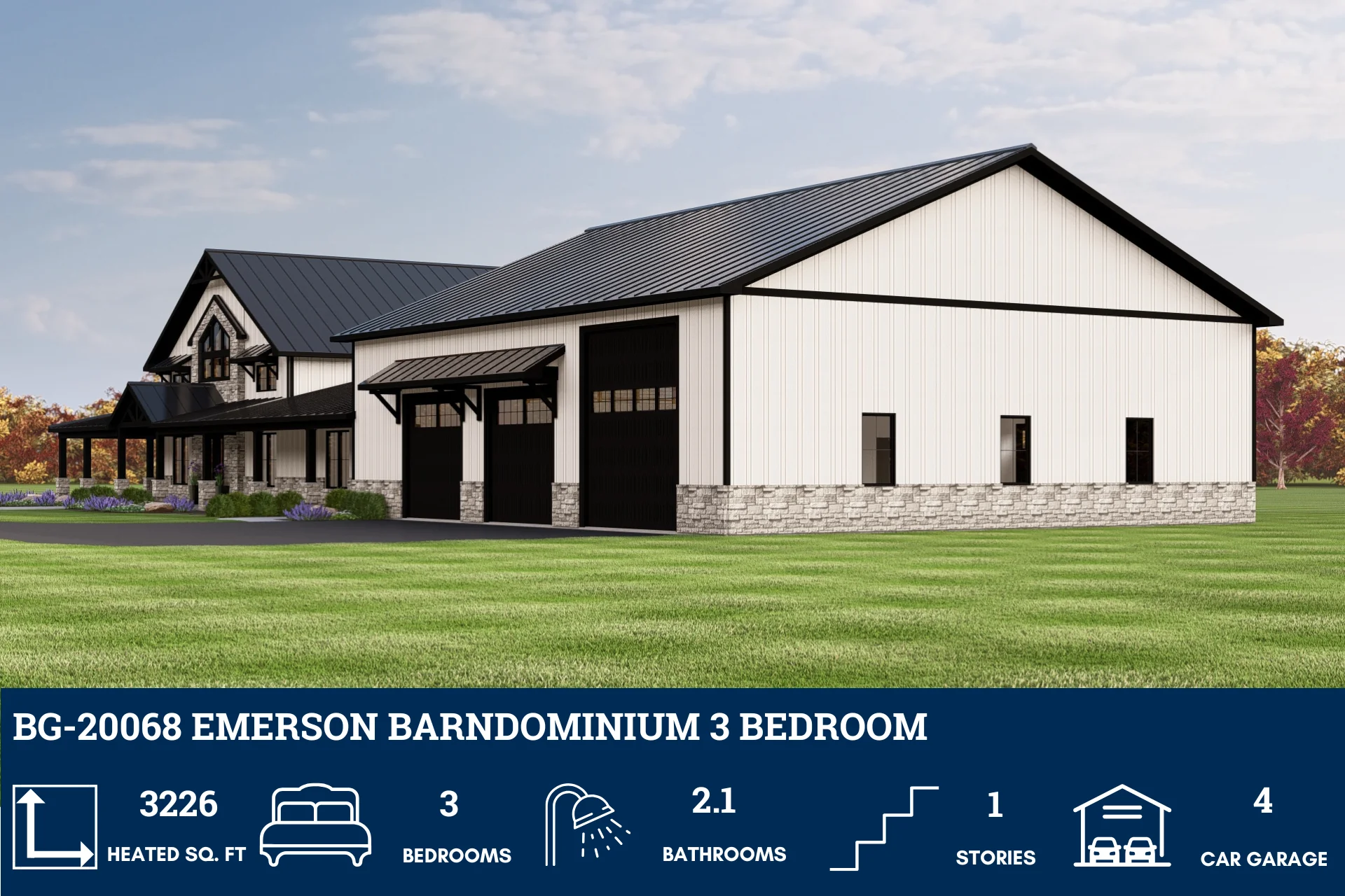 BG-20068 Emerson Barndominium House Plan - Image 2