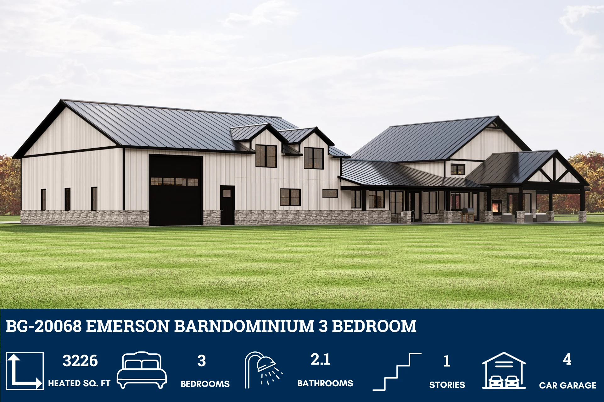 BG-20068 Emerson Barndominium House Plan - Image 3