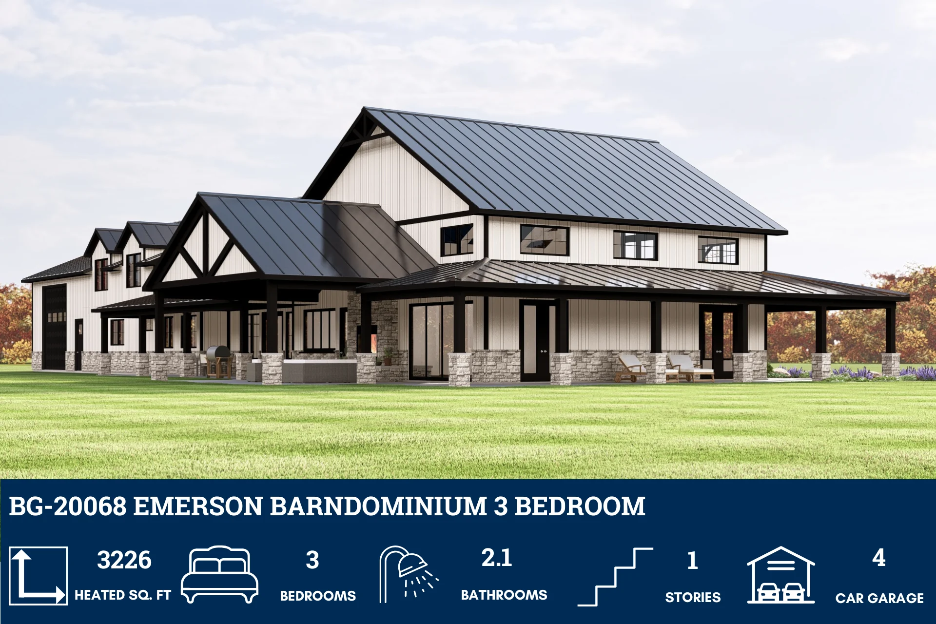 BG-20068 Emerson Barndominium House Plan - Image 4