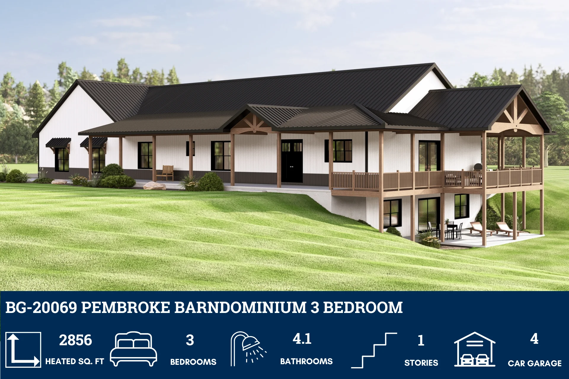 BG-20069 Pembroke Barndominium House Plan - Image 2