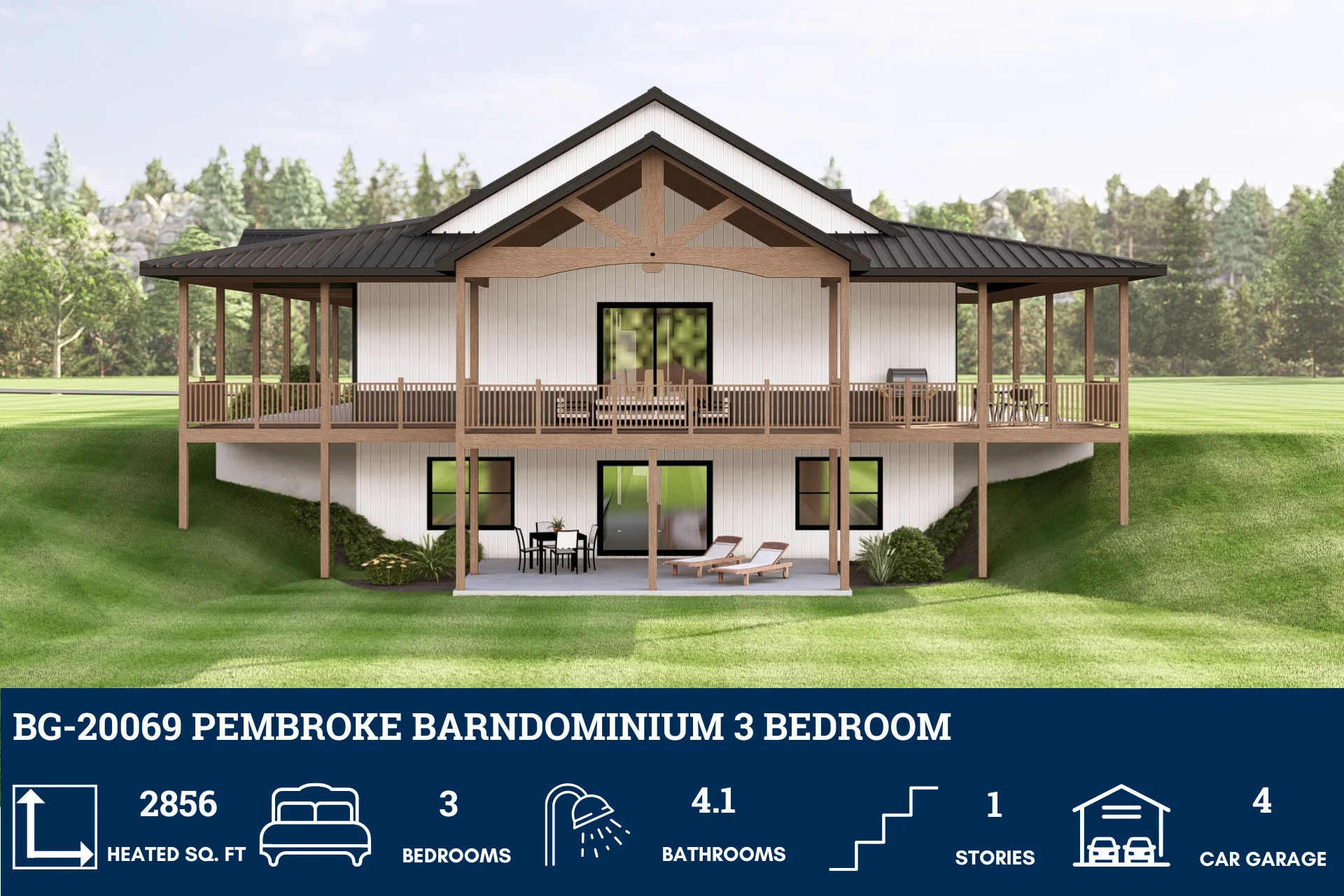 BG-20069 Pembroke Barndominium House Plan - Image 3