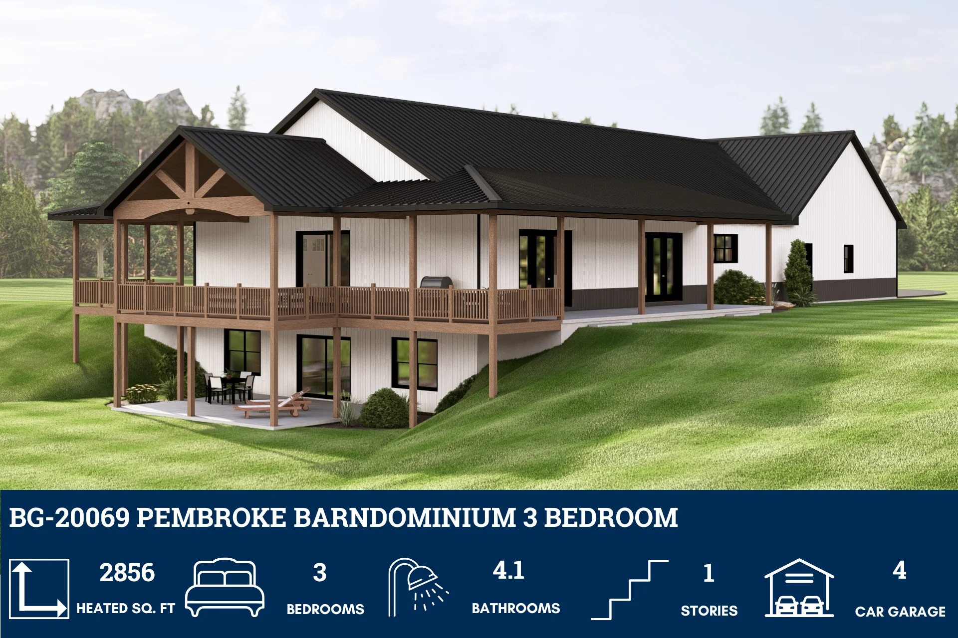 BG-20069 Pembroke Barndominium House Plan - Image 4