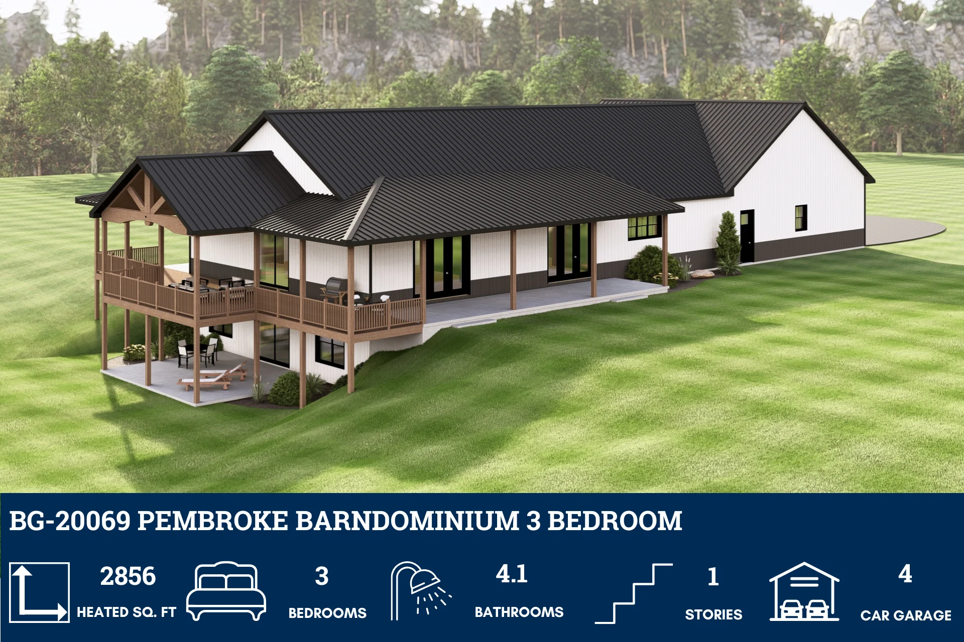 BG-20069 Pembroke Barndominium House Plan - Image 5