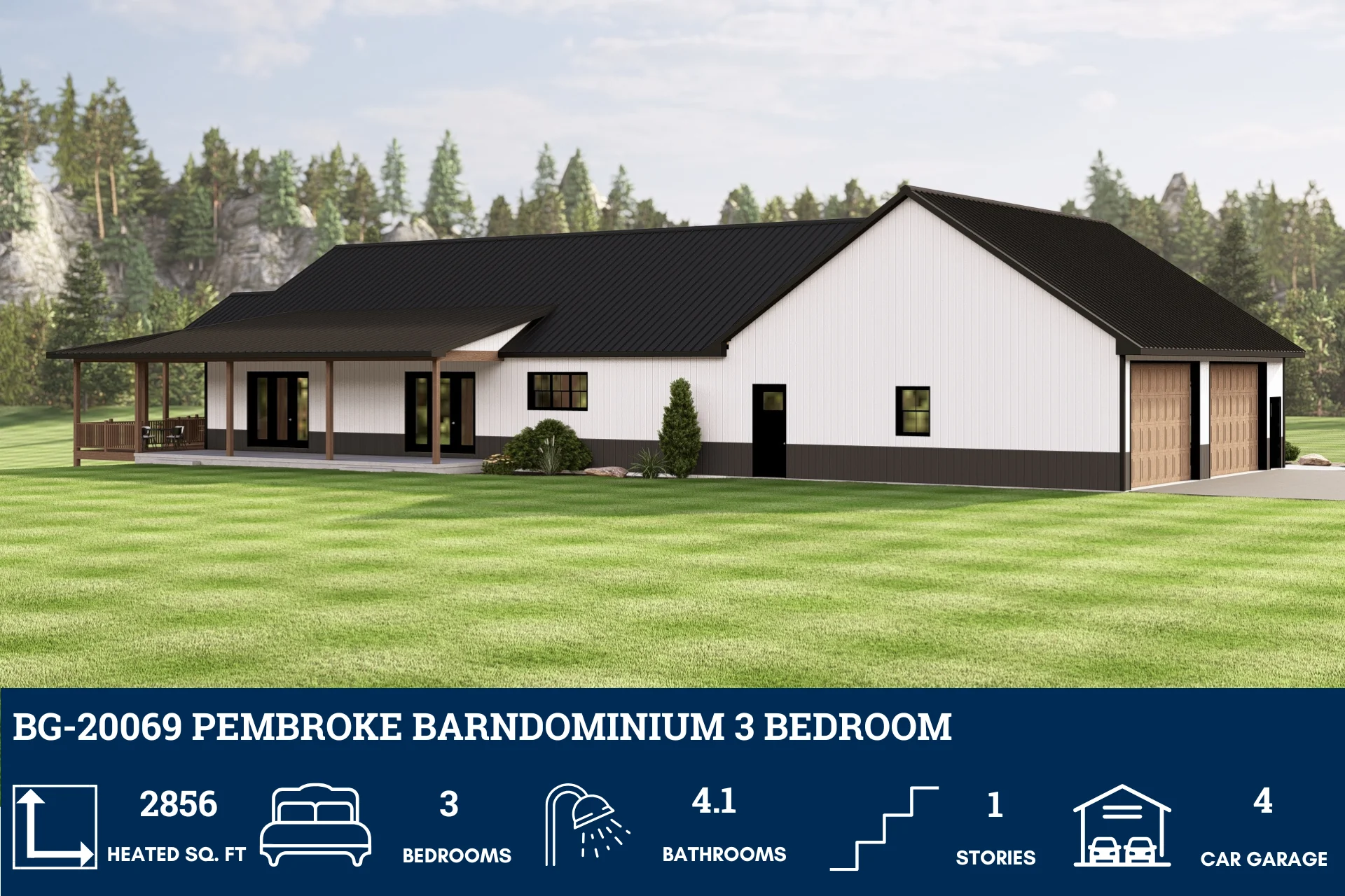 BG-20069 Pembroke Barndominium House Plan - Image 6