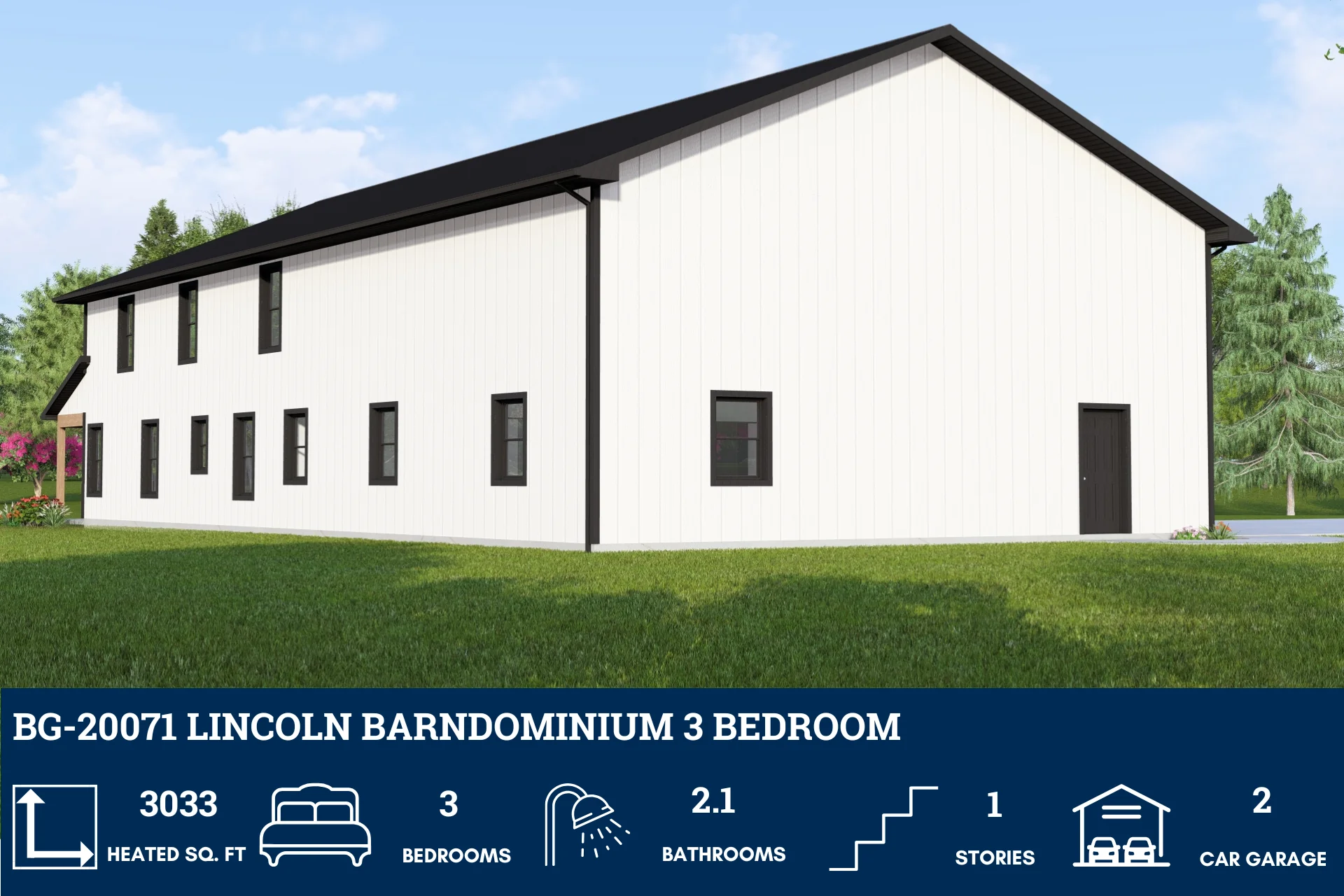 BG-20071 Lincoln Barndominium House Plan - Image 3