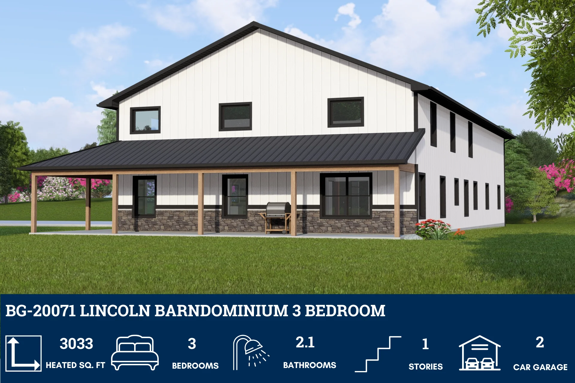 BG-20071 Lincoln Barndominium House Plan - Image 4