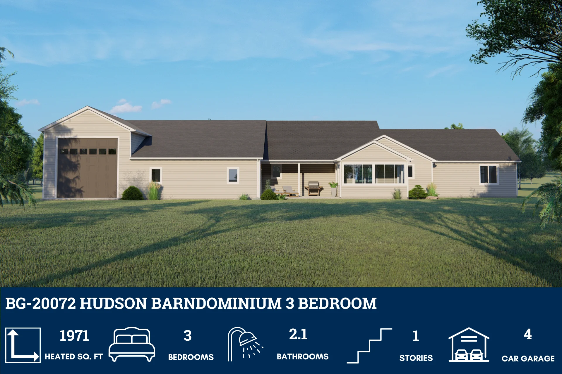 BG-20072 Hudson Barndominium House Plan - Image 3