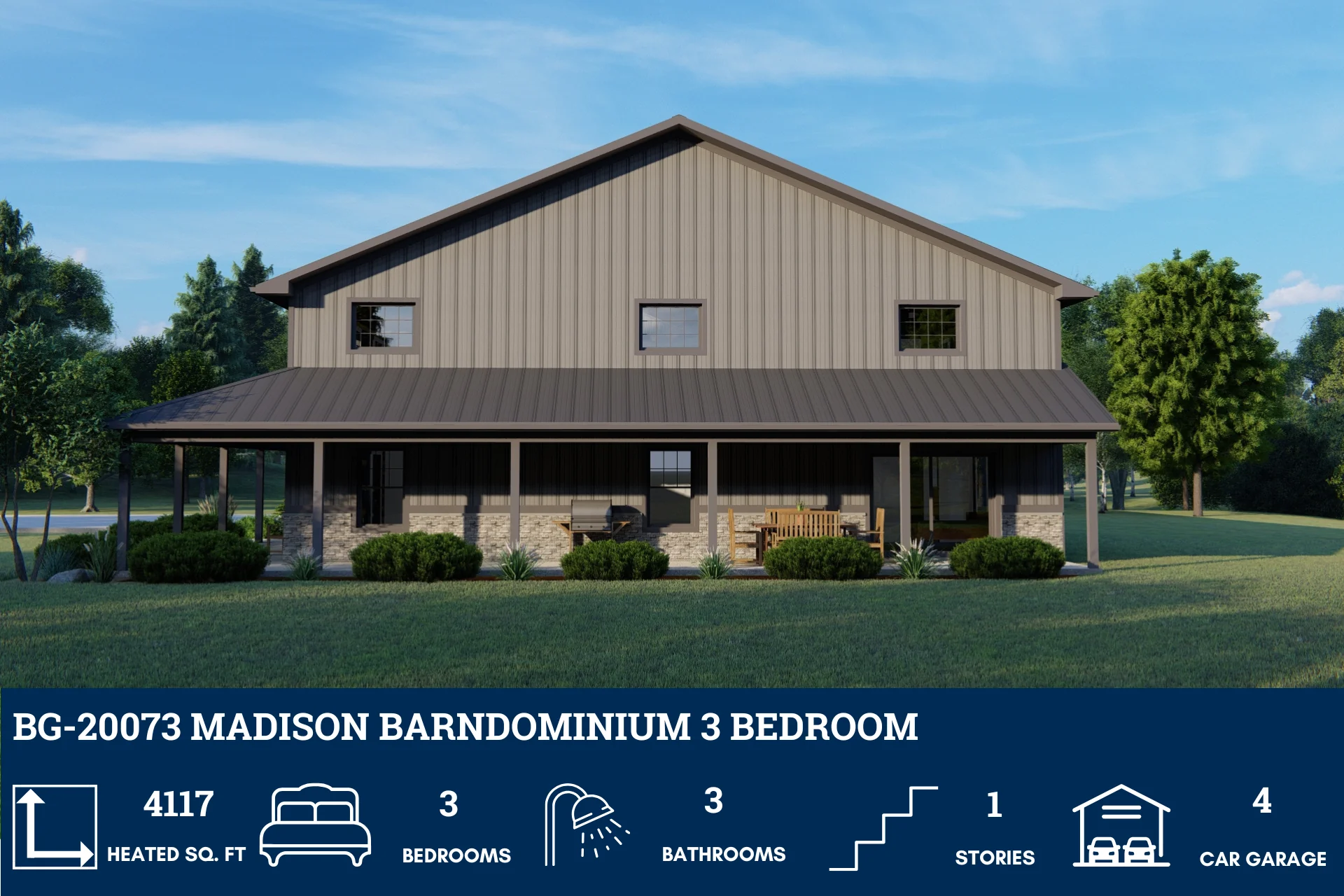 BG-20073 Madison Barndominium House Plan - Image 2