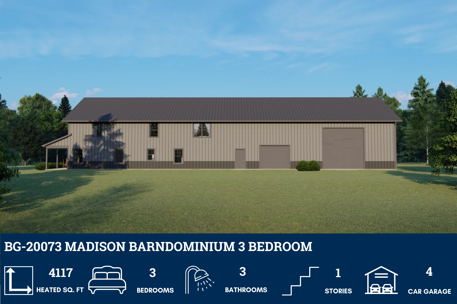 BG-20073 Madison Barndominium House Plan - Image 3