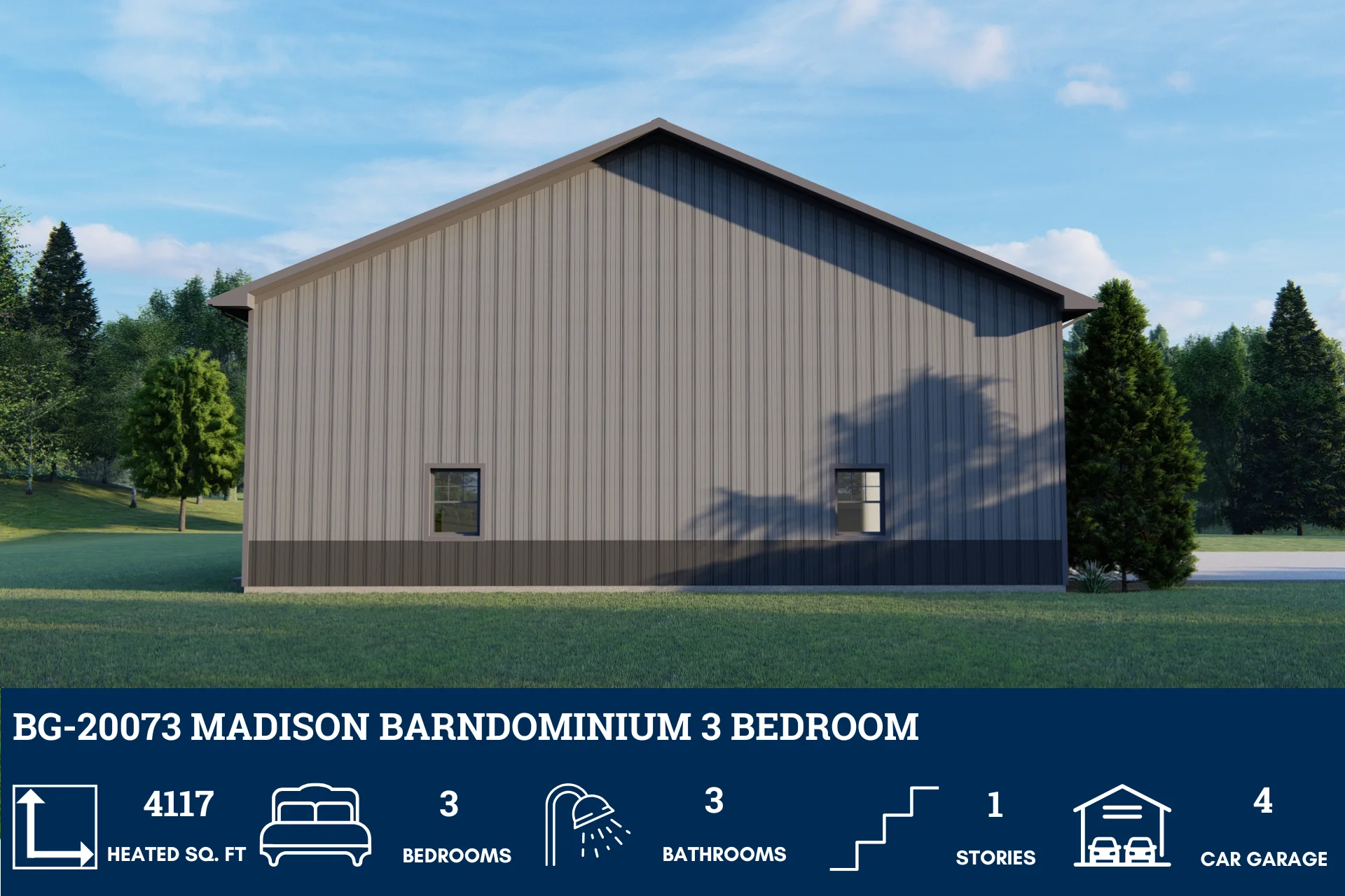BG-20073 Madison Barndominium House Plan - Image 4