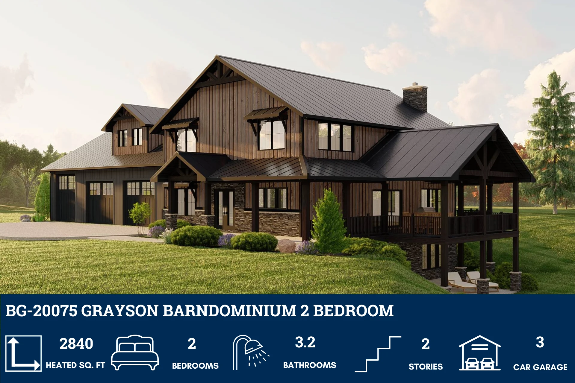 BG-20075 Grayson Barndominium House Plan - Image 3