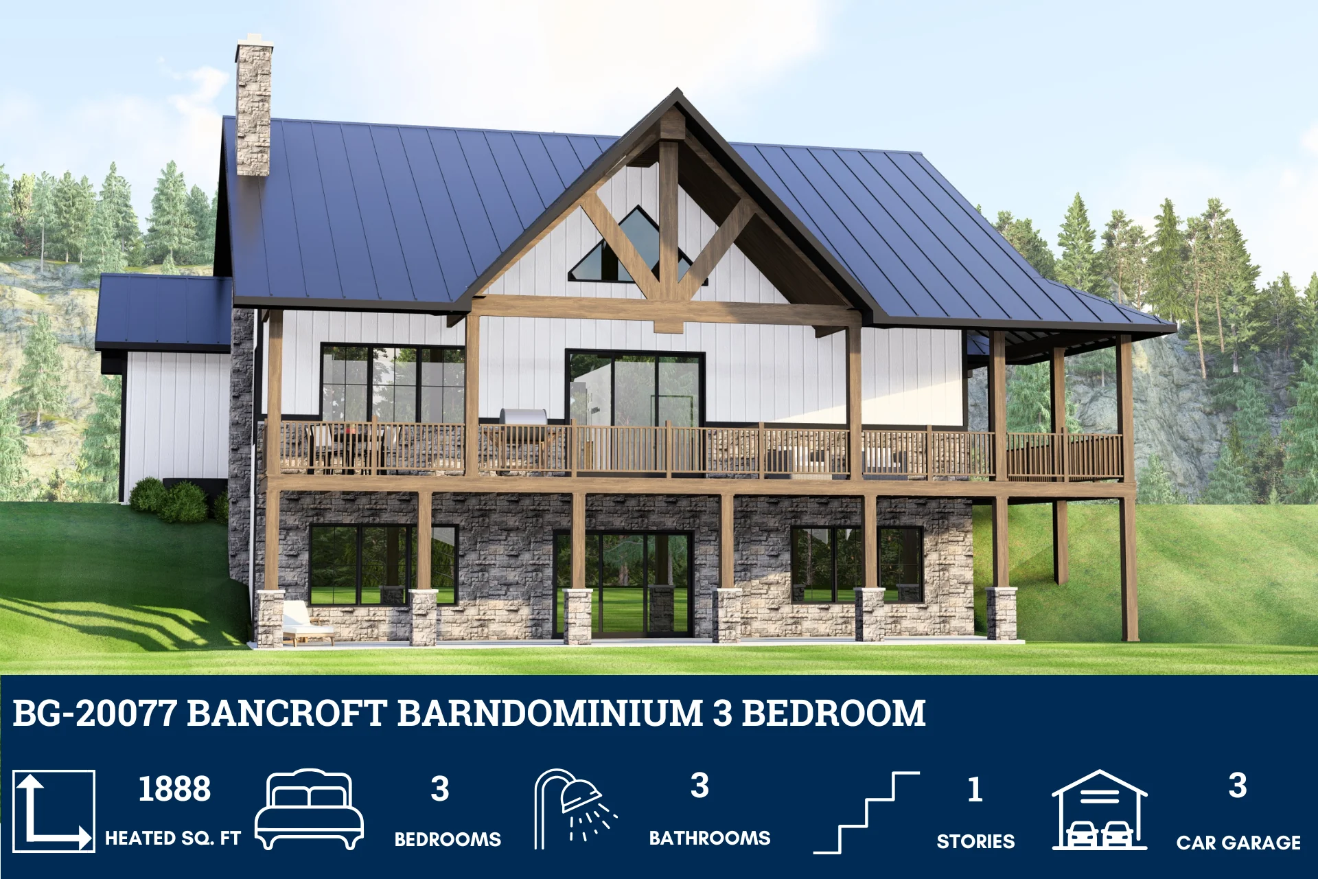 BG-20077 Bancroft Barndominium House Plan - Image 4