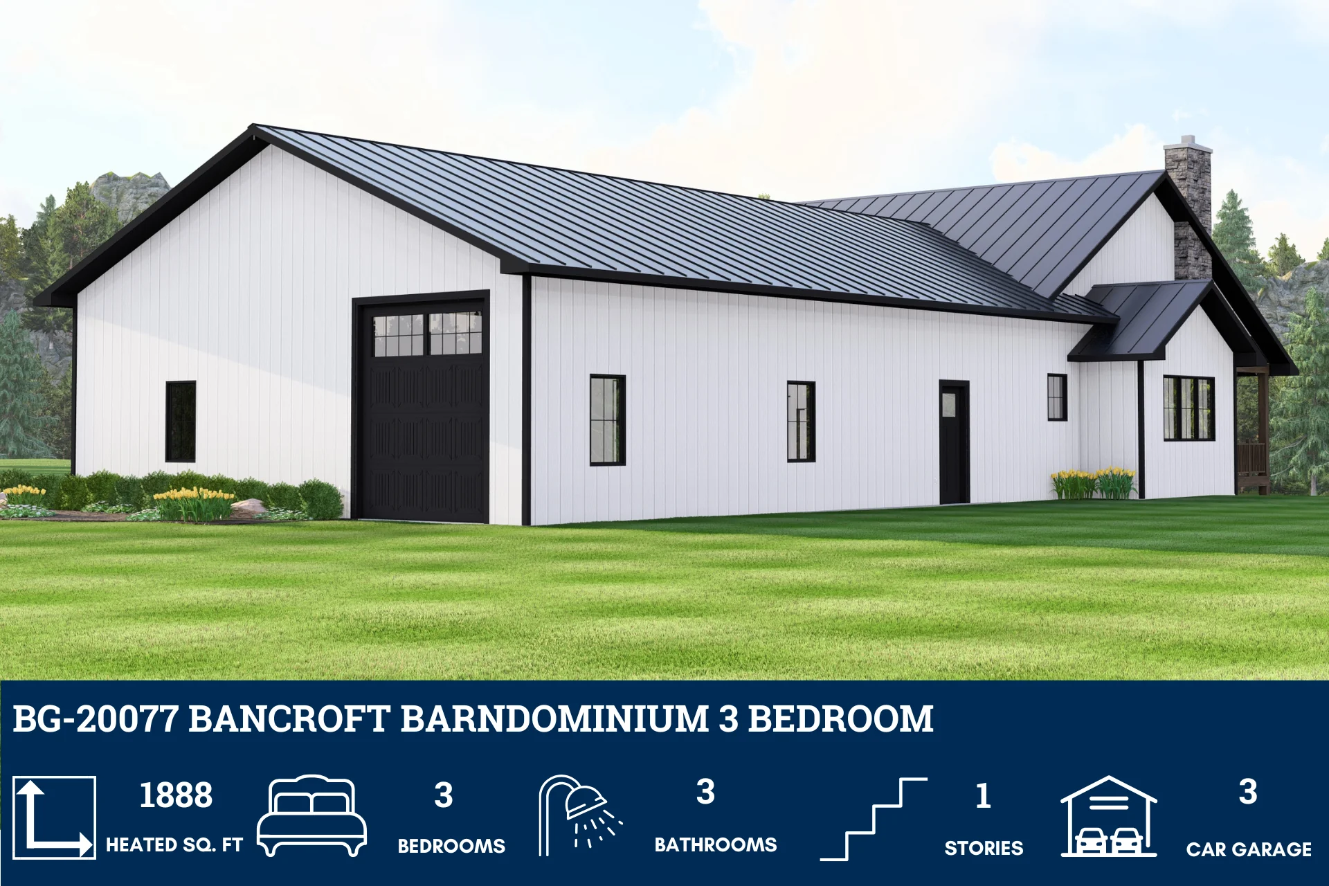 BG-20077 Bancroft Barndominium House Plan - Image 5