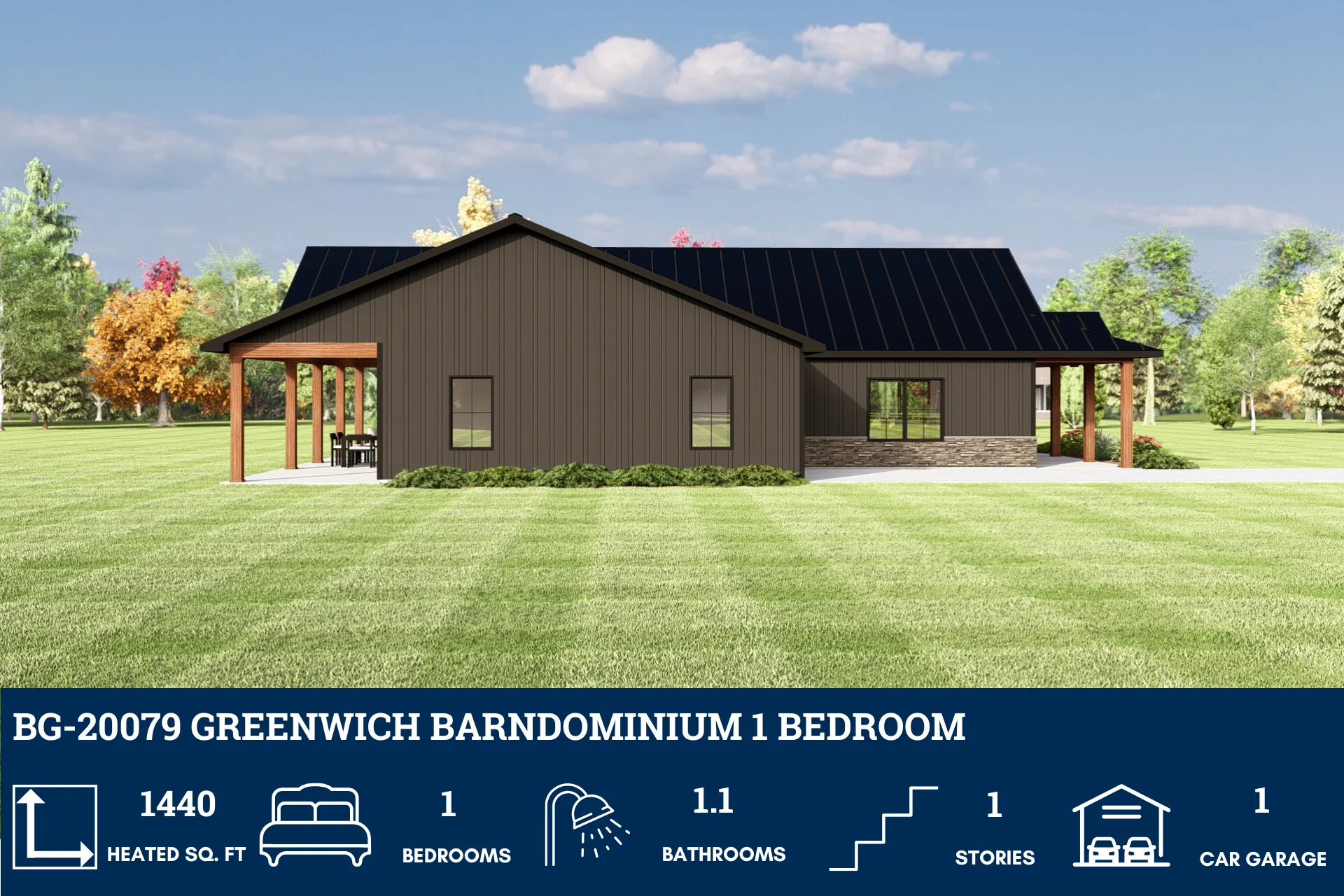 BG-20079 Greenwich Barndominium House Plan - Image 2