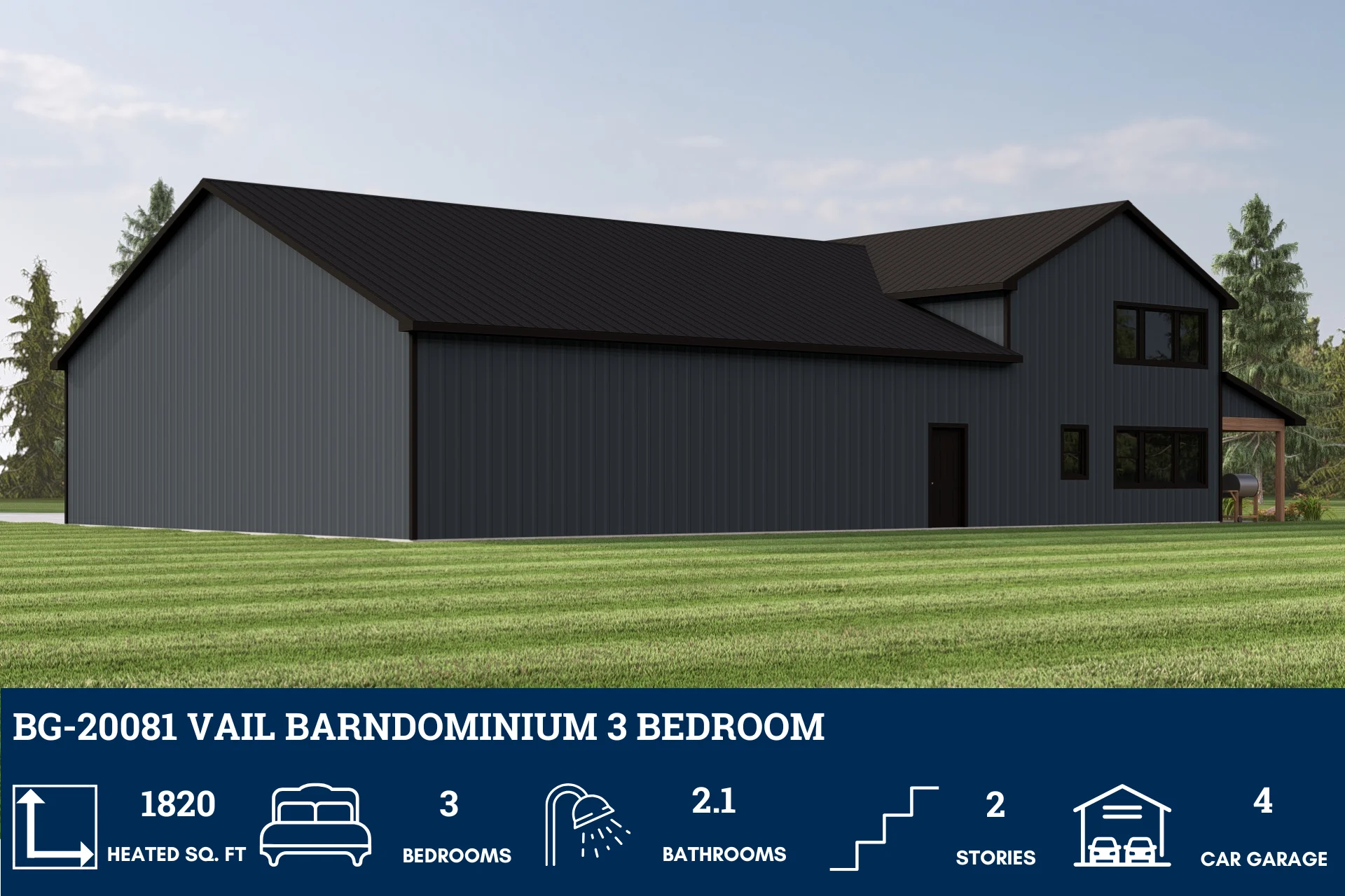 BG-20081 Vail Barndominium House Plan - Image 3