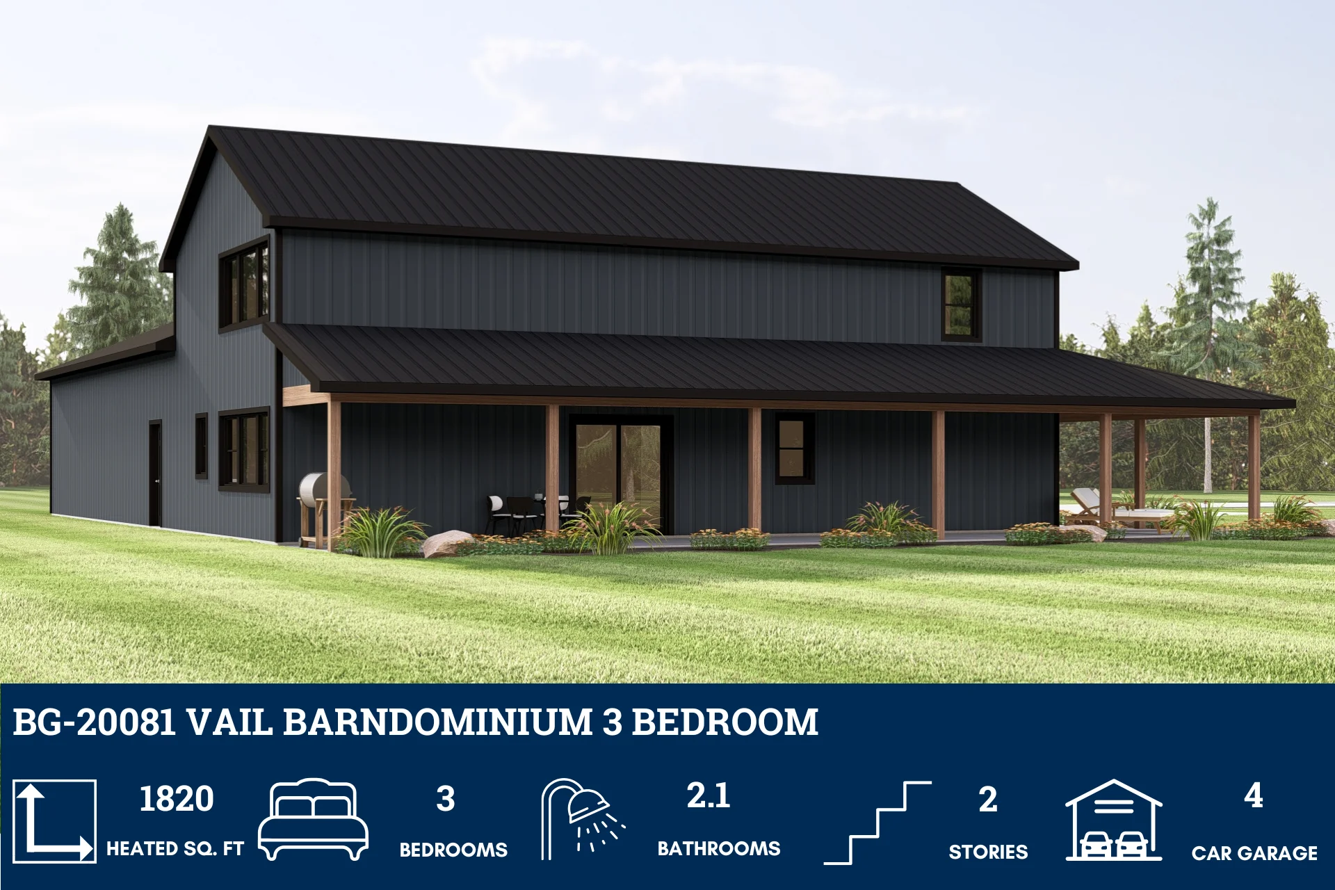 BG-20081 Vail Barndominium House Plan - Image 4