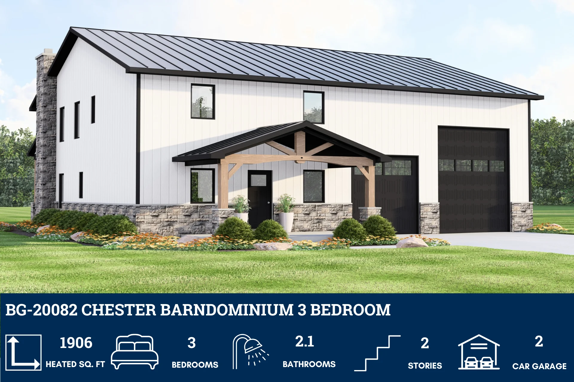 BG-20082 Chester Barndominium House Plan - Image 4
