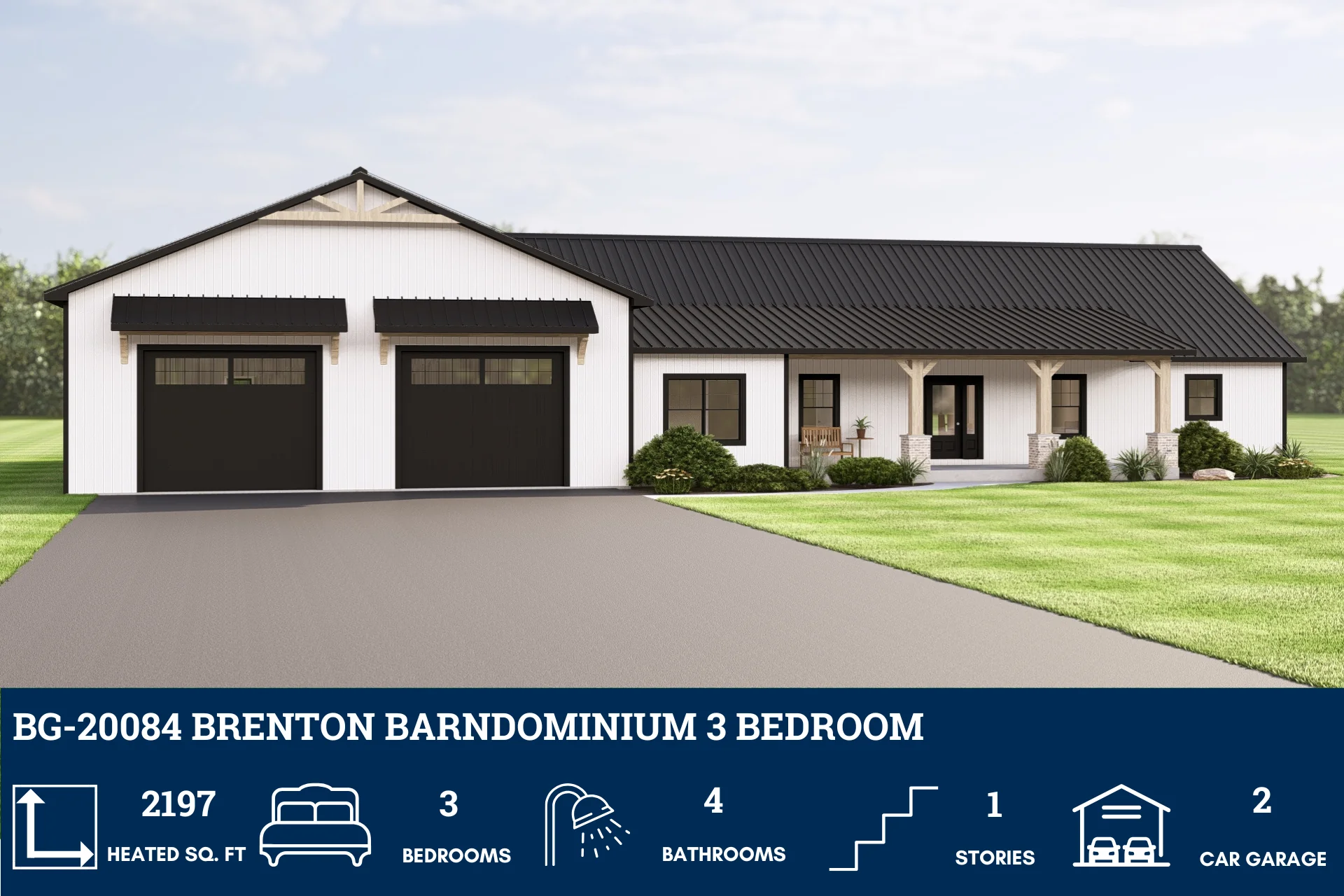 BG-20084 Brenton Barndominium House Plan