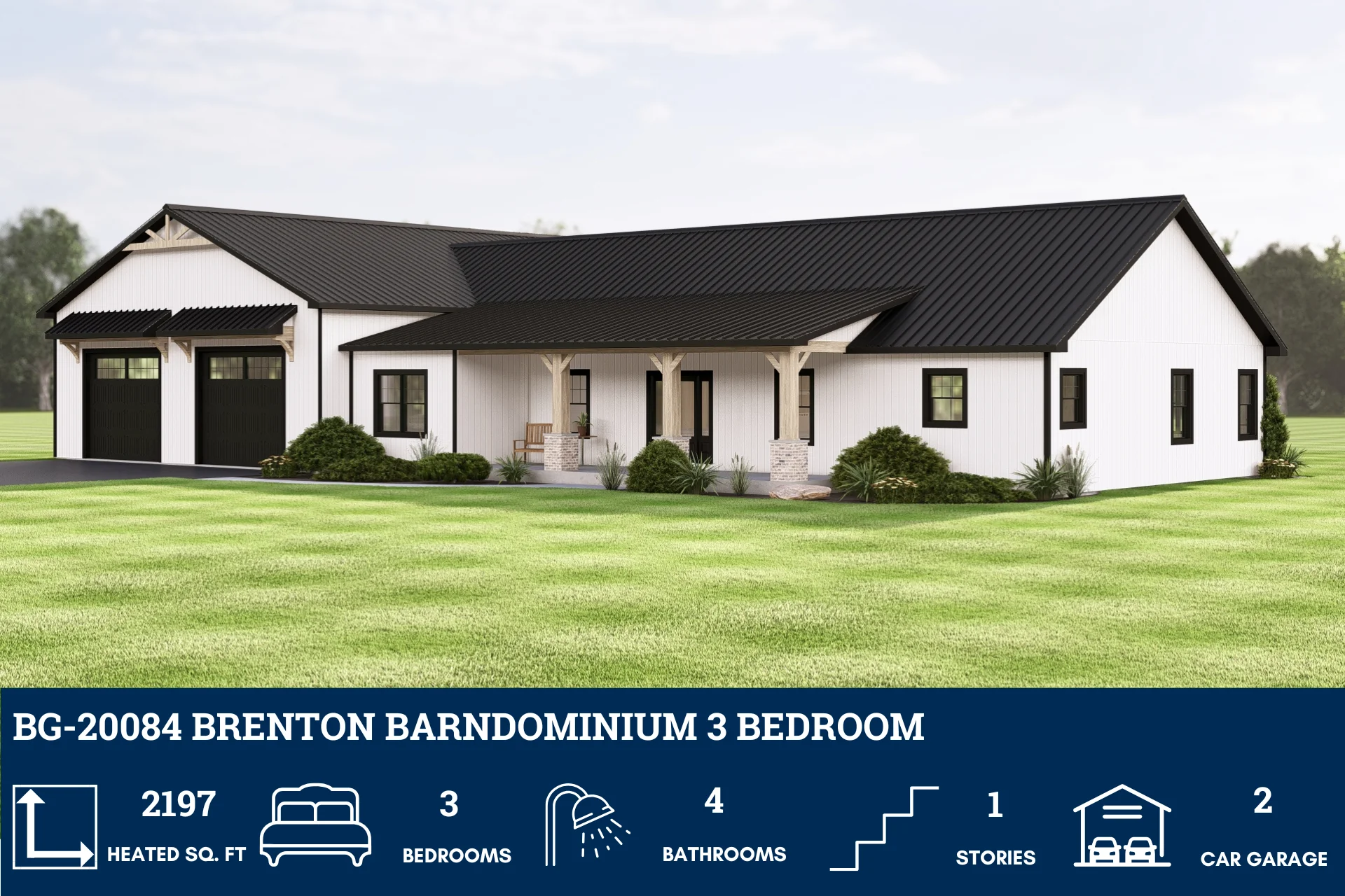BG-20084 Brenton Barndominium House Plan - Image 2