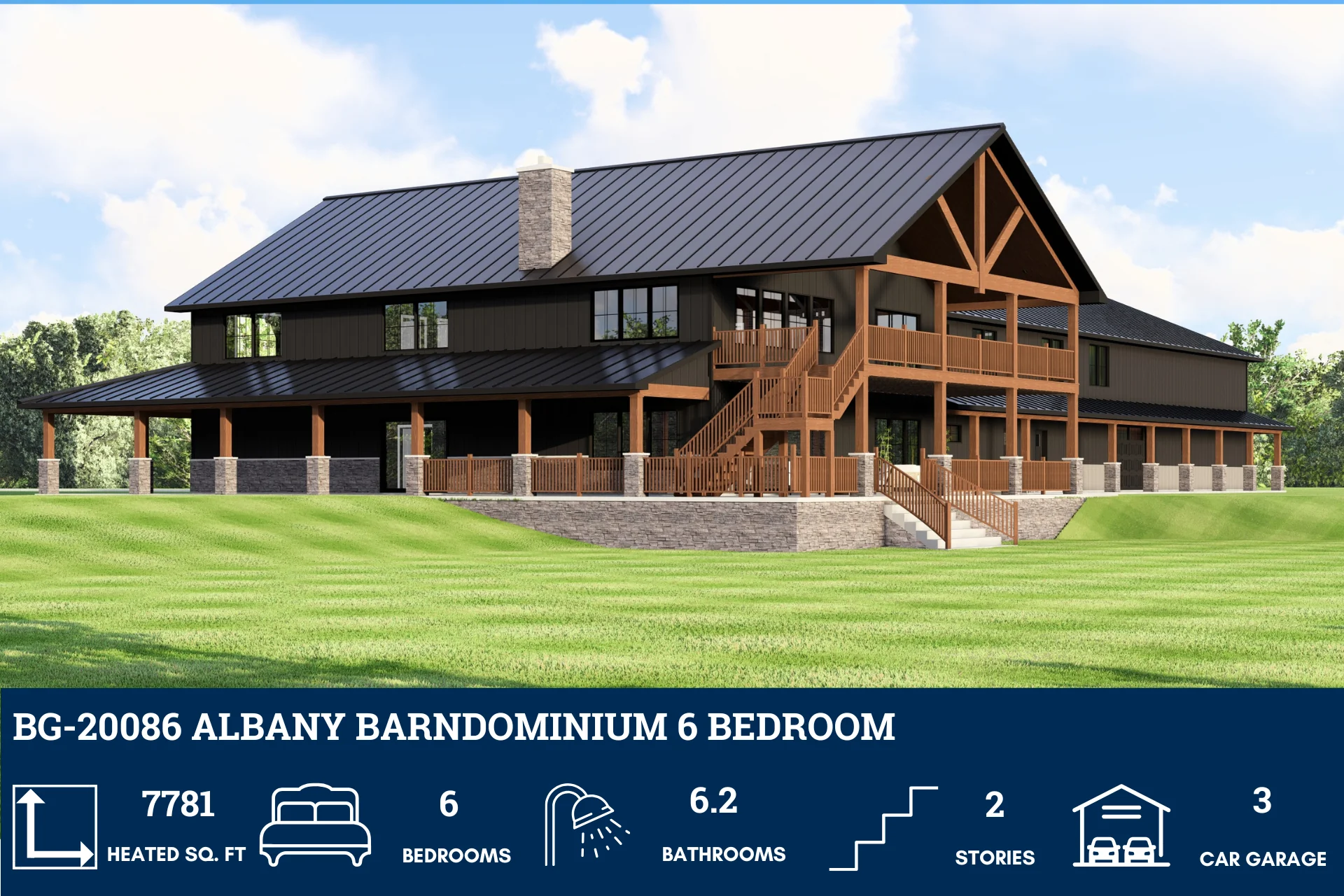 BG-20086 Albany Barndominium House Plan - Image 3