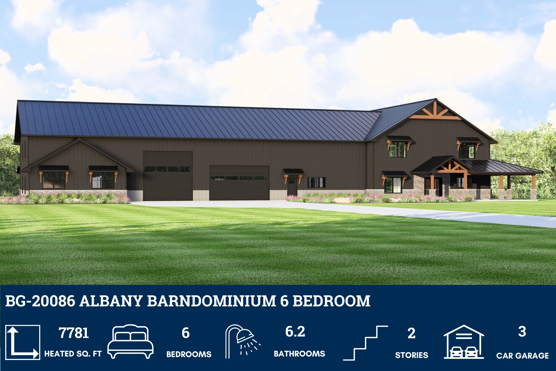 BG-20086 Albany Barndominium House Plan - Image 6