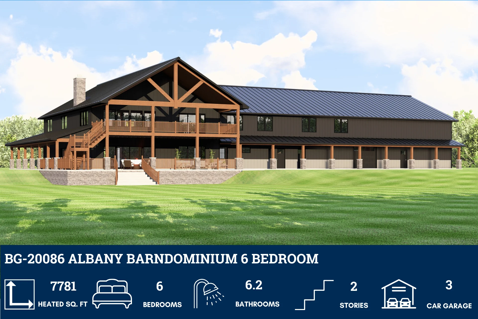 BG-20086 Albany Barndominium House Plan - Image 7