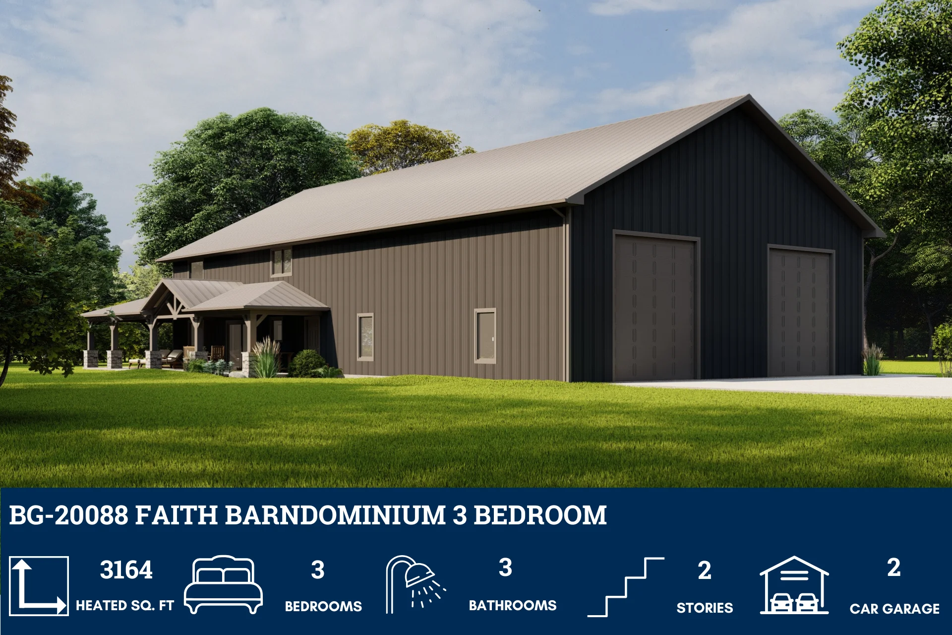 BG-20088 Faith Barndominium House Plan - Image 3