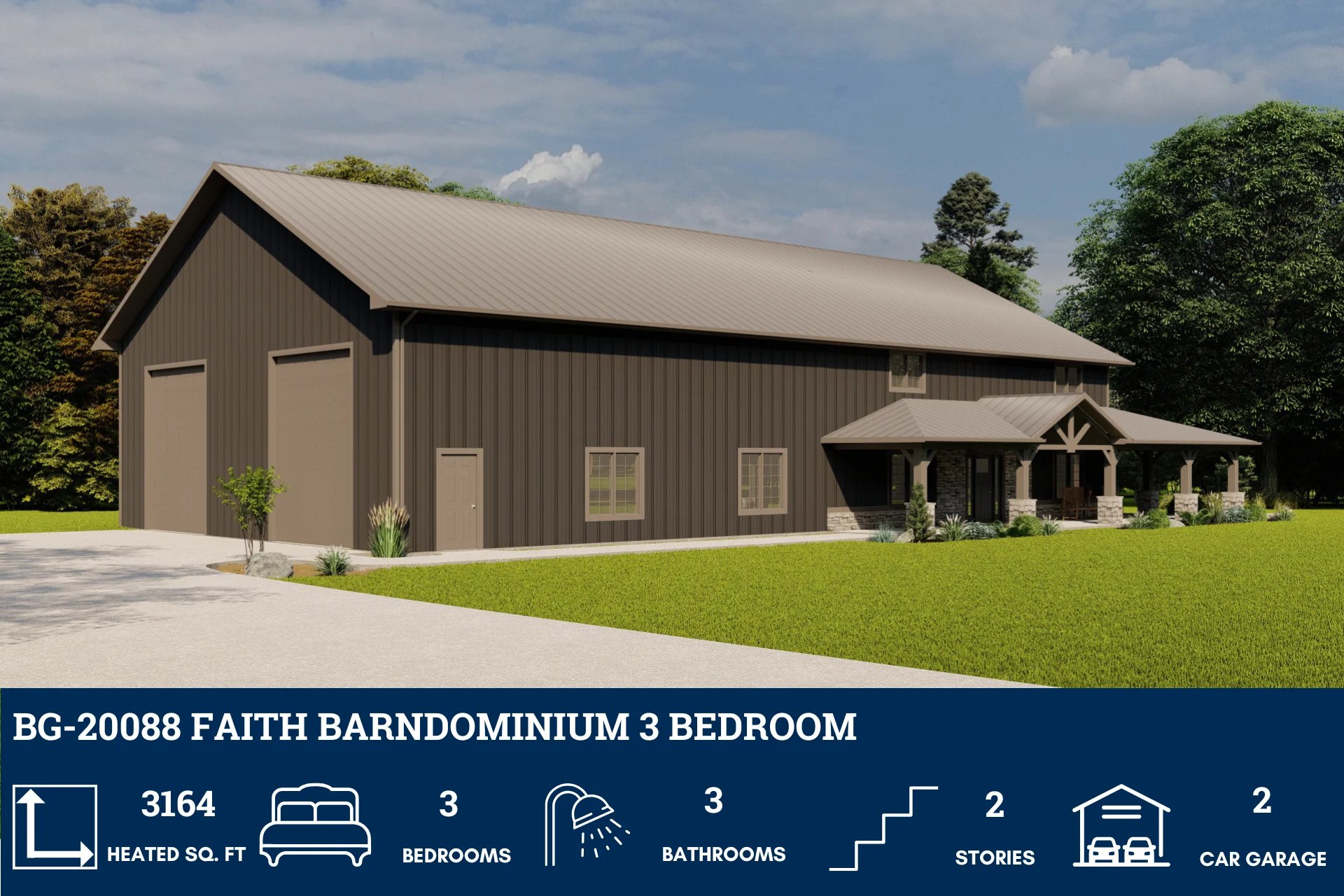 BG-20088 Faith Barndominium House Plan - Image 4