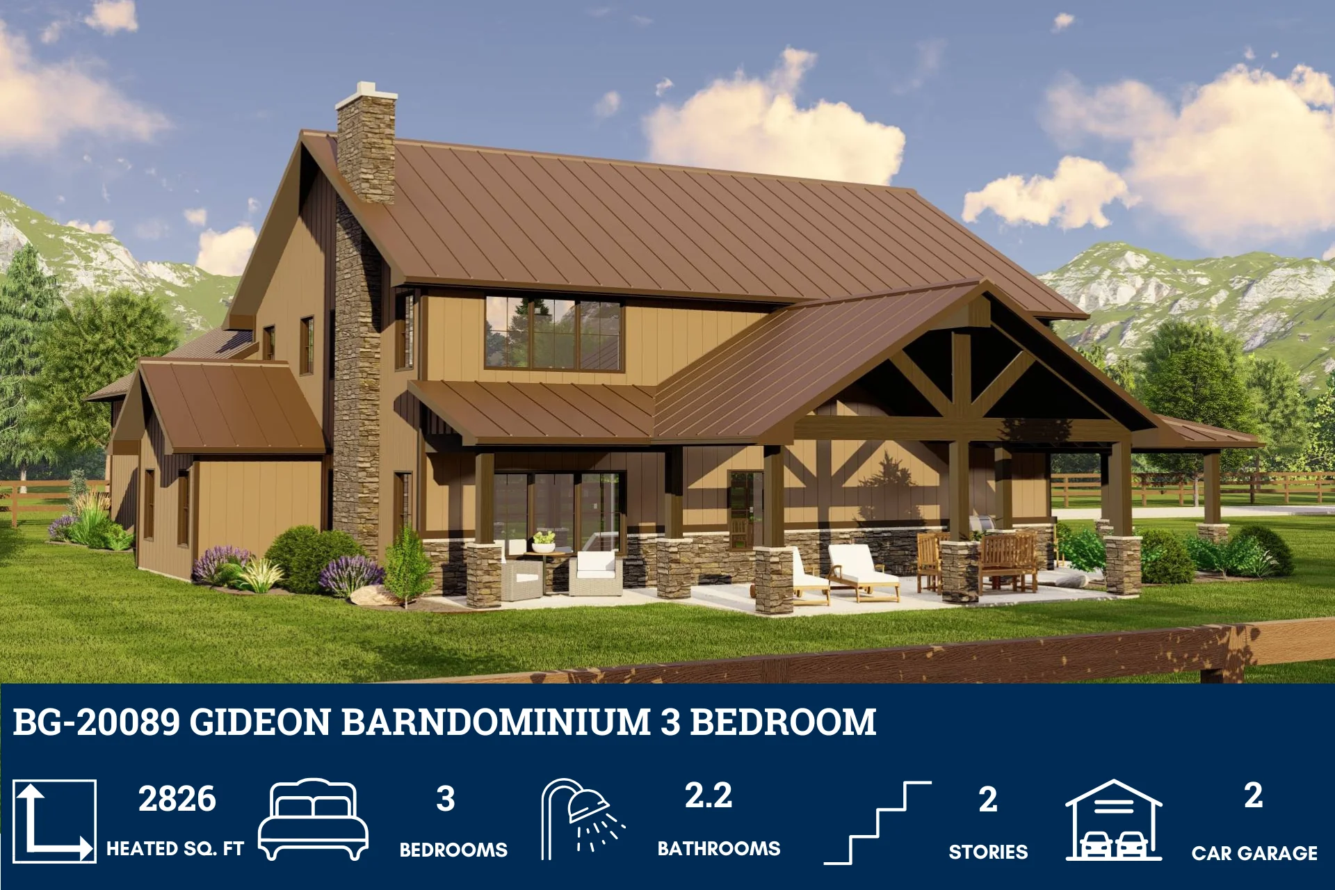 BG-20089 Gideon Barndominium House Plan - Image 2