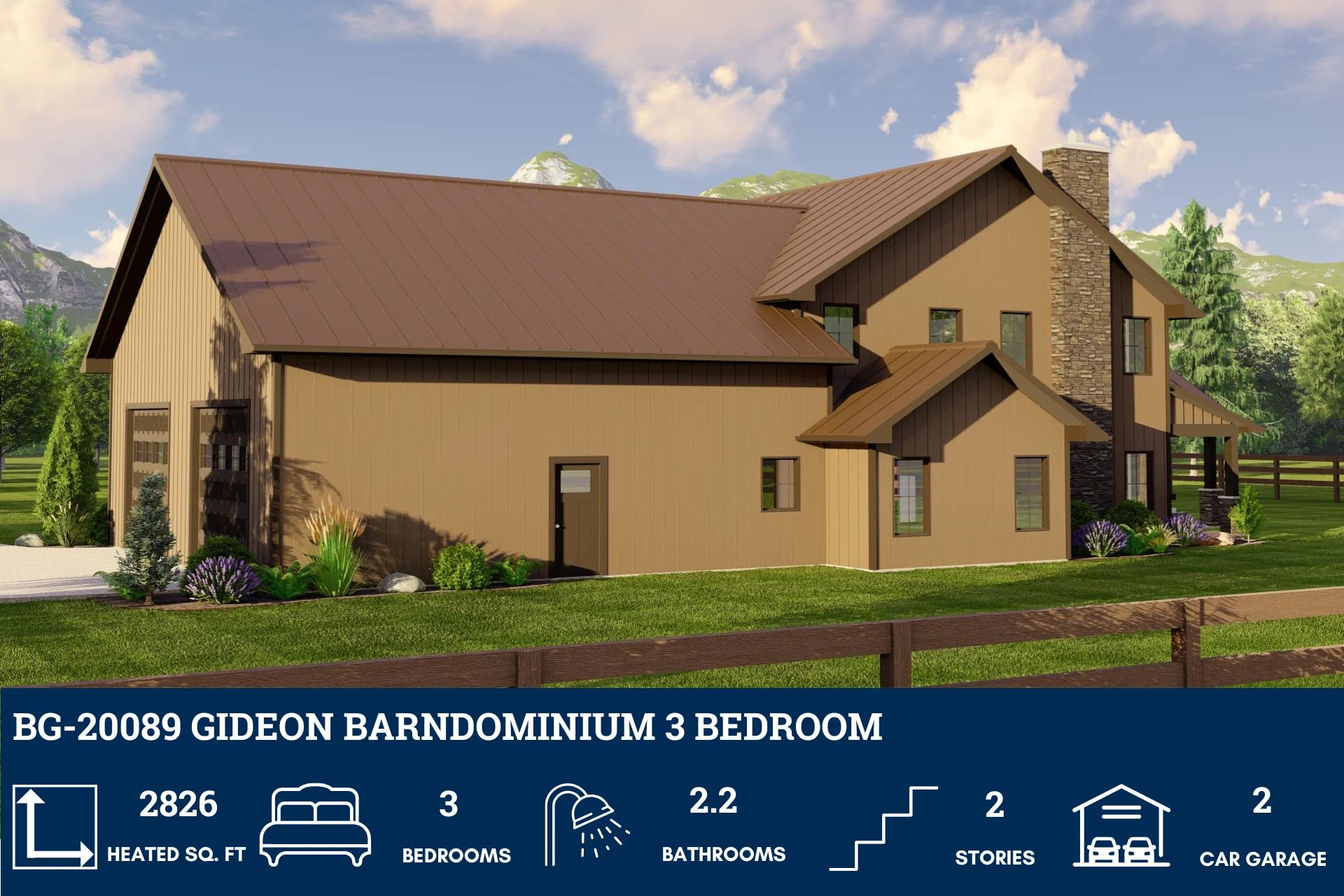 BG-20089 Gideon Barndominium House Plan - Image 4