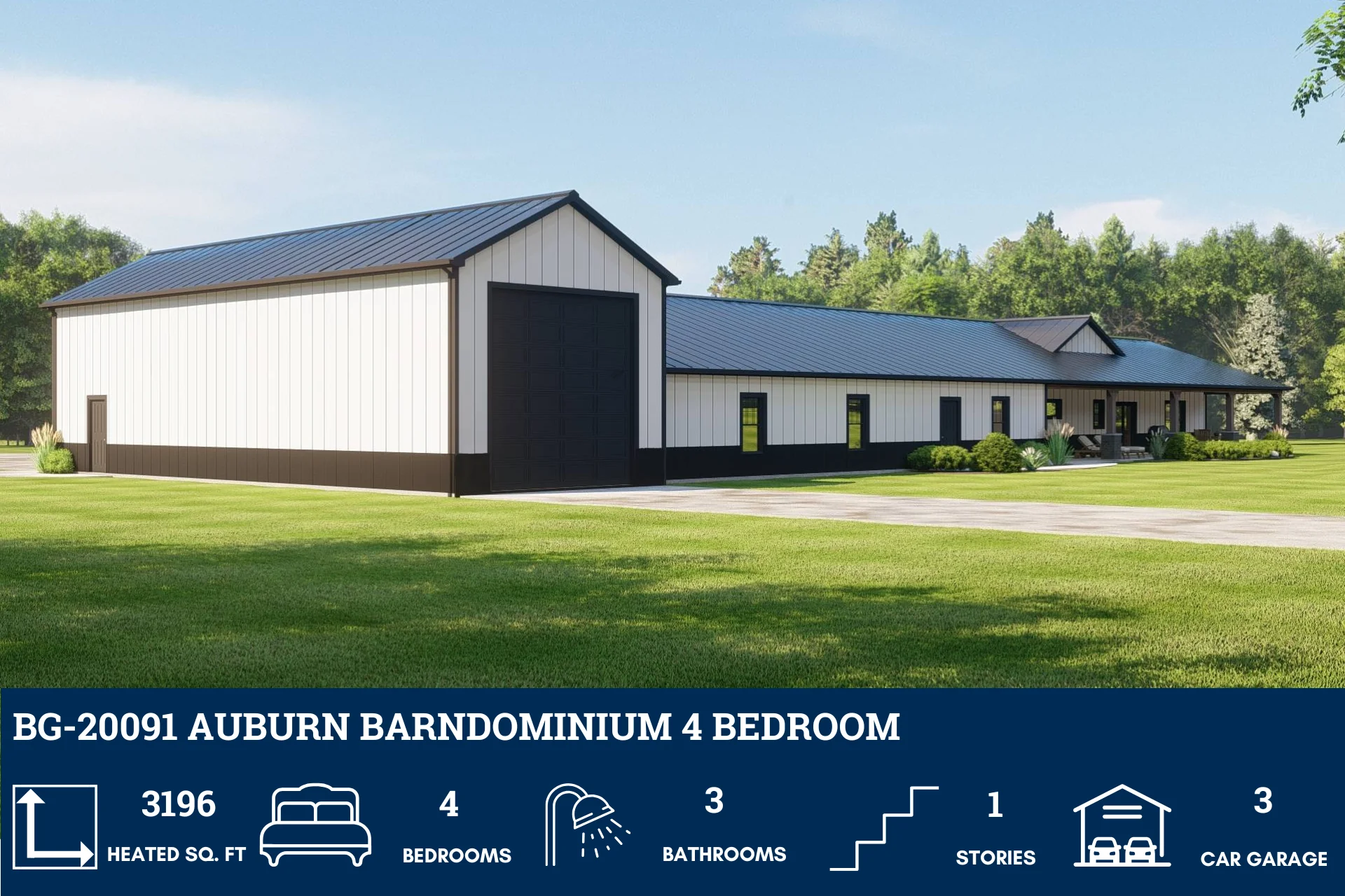 BG-20091 Auburn Barndominium House Plan - Image 3