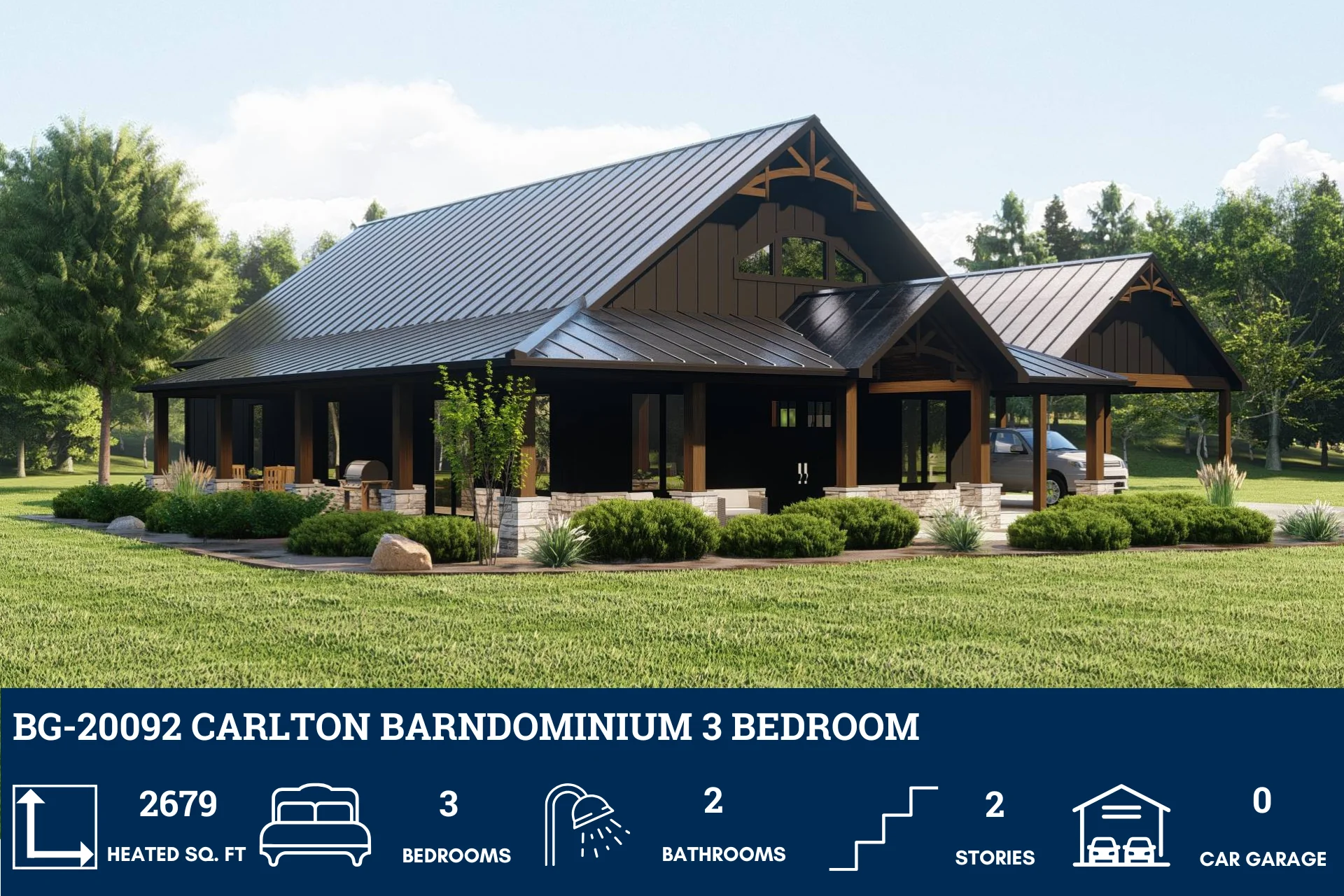 BG-20092 Carlton Barndominium House Plan - Image 2