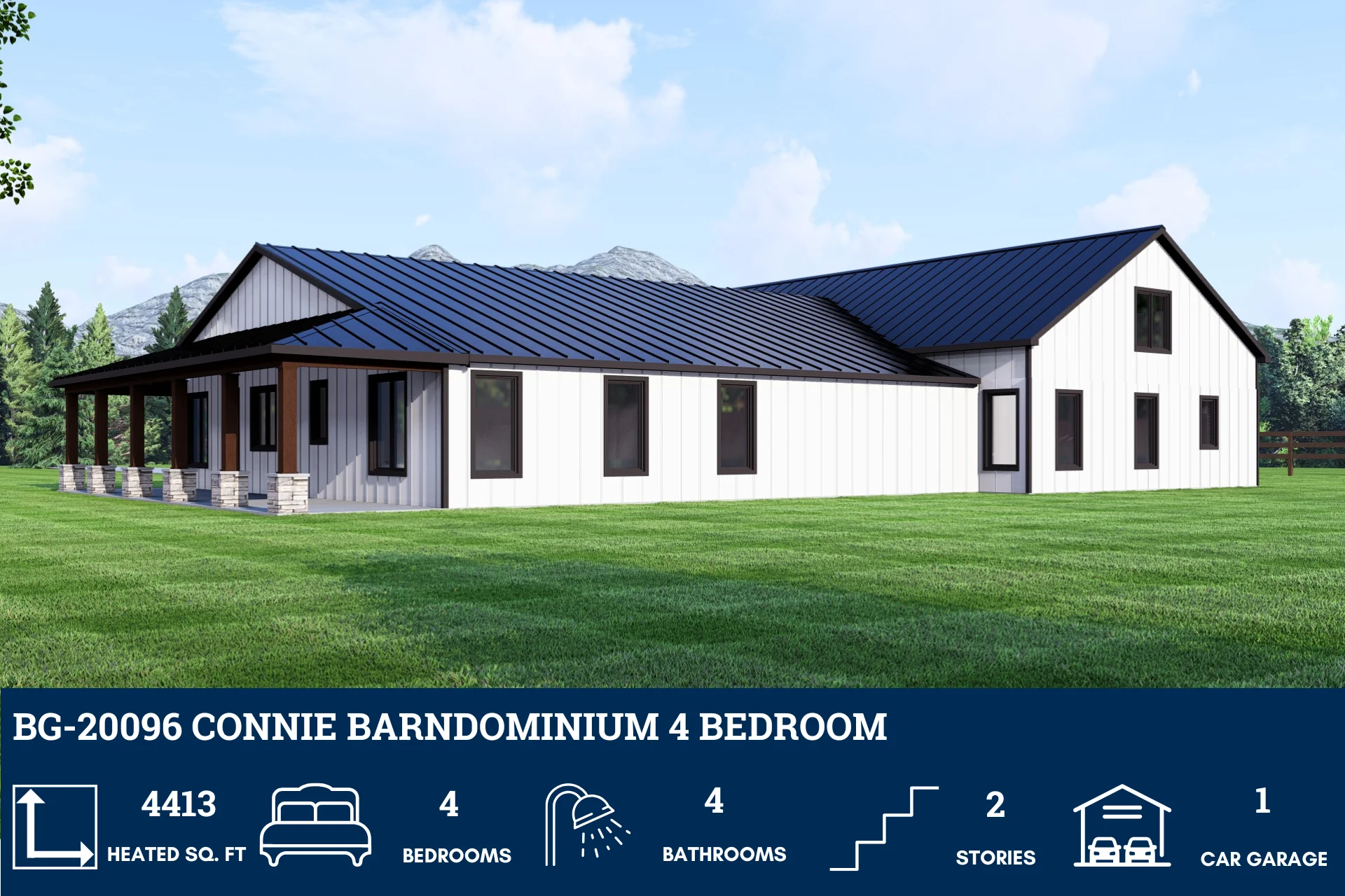 BG-20096 Connie Barndominium House Plan - Image 3