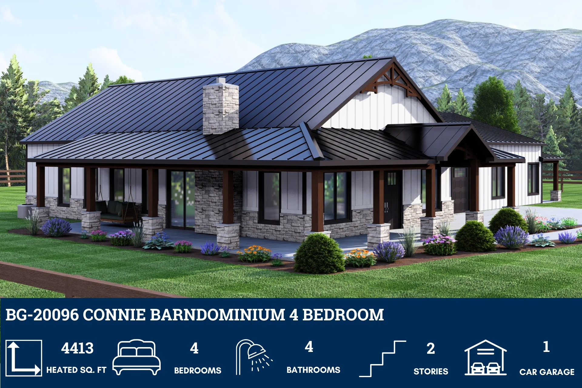 BG-20096 Connie Barndominium House Plan - Image 4