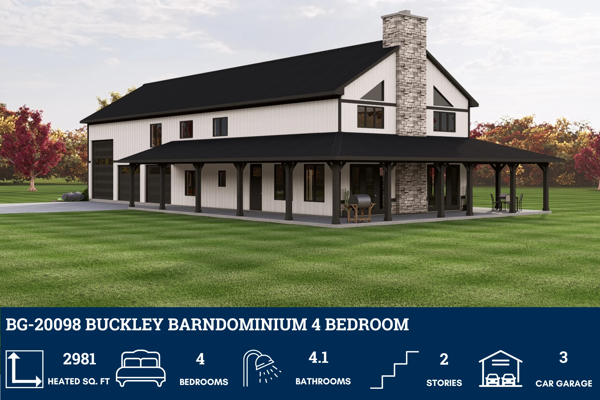 BG-20098 Buckley Barndominium House Plan - Image 2