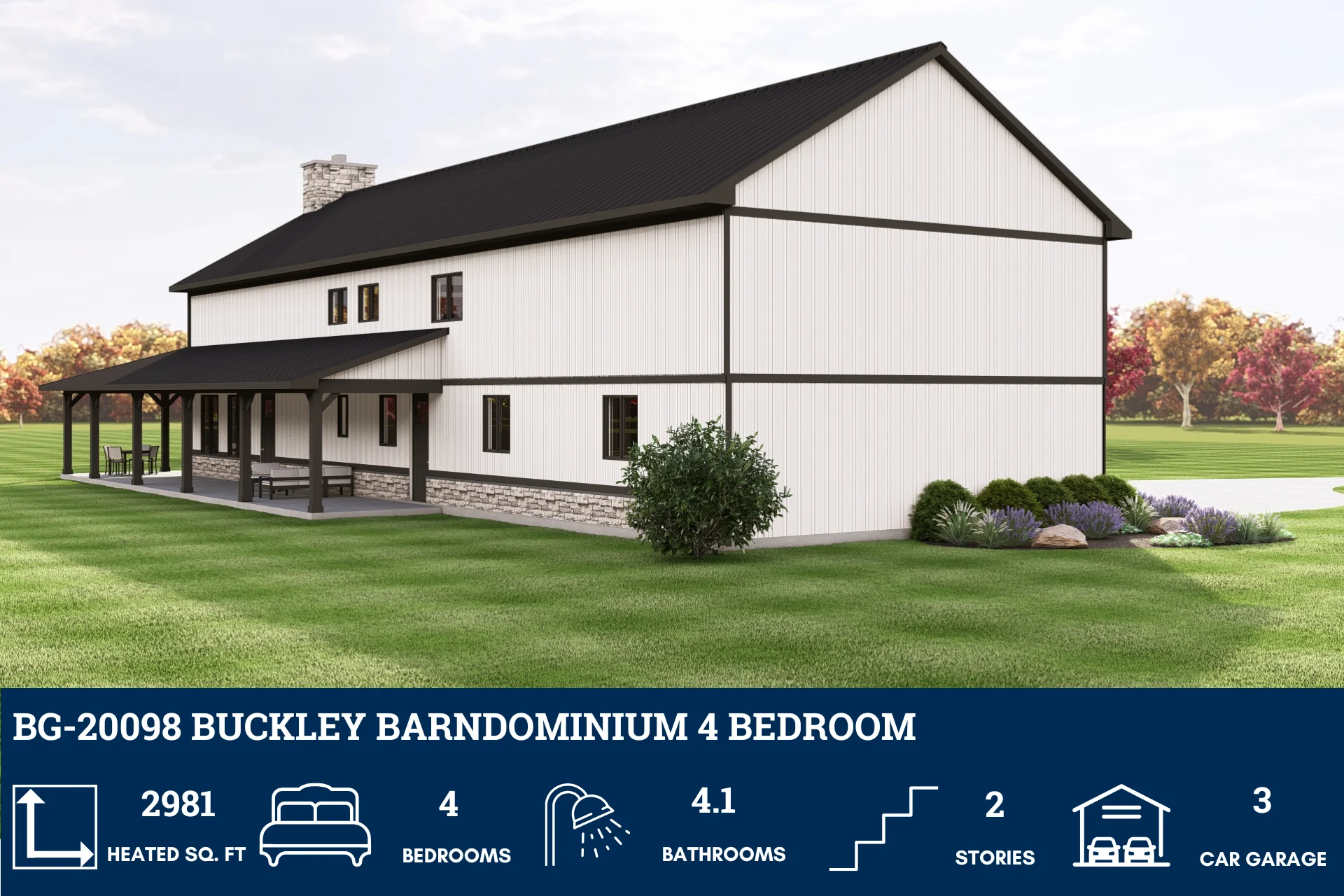 BG-20098 Buckley Barndominium House Plan - Image 4