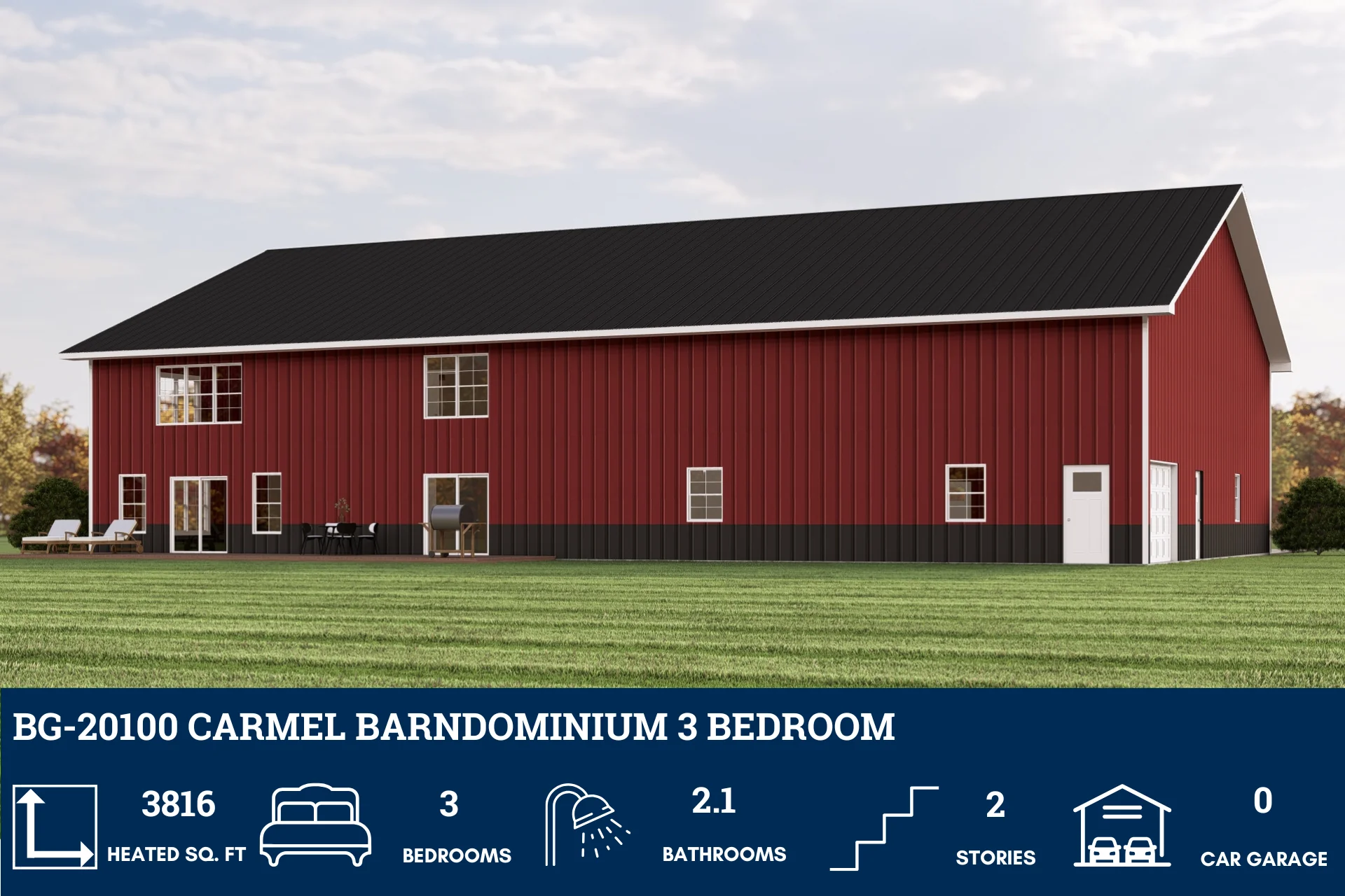 BG-20100 Carmel Barndominium House Plan - Image 4